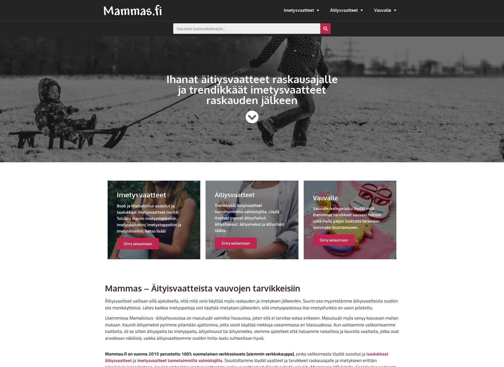 Screenshot for mammas.fi