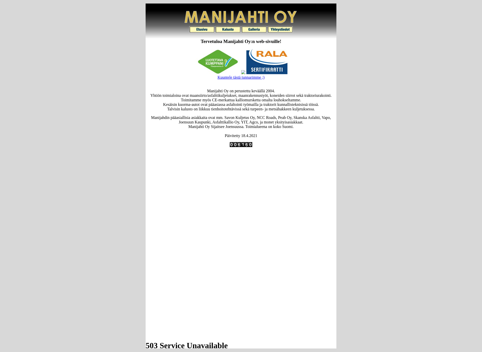 Screenshot for manijahti.fi