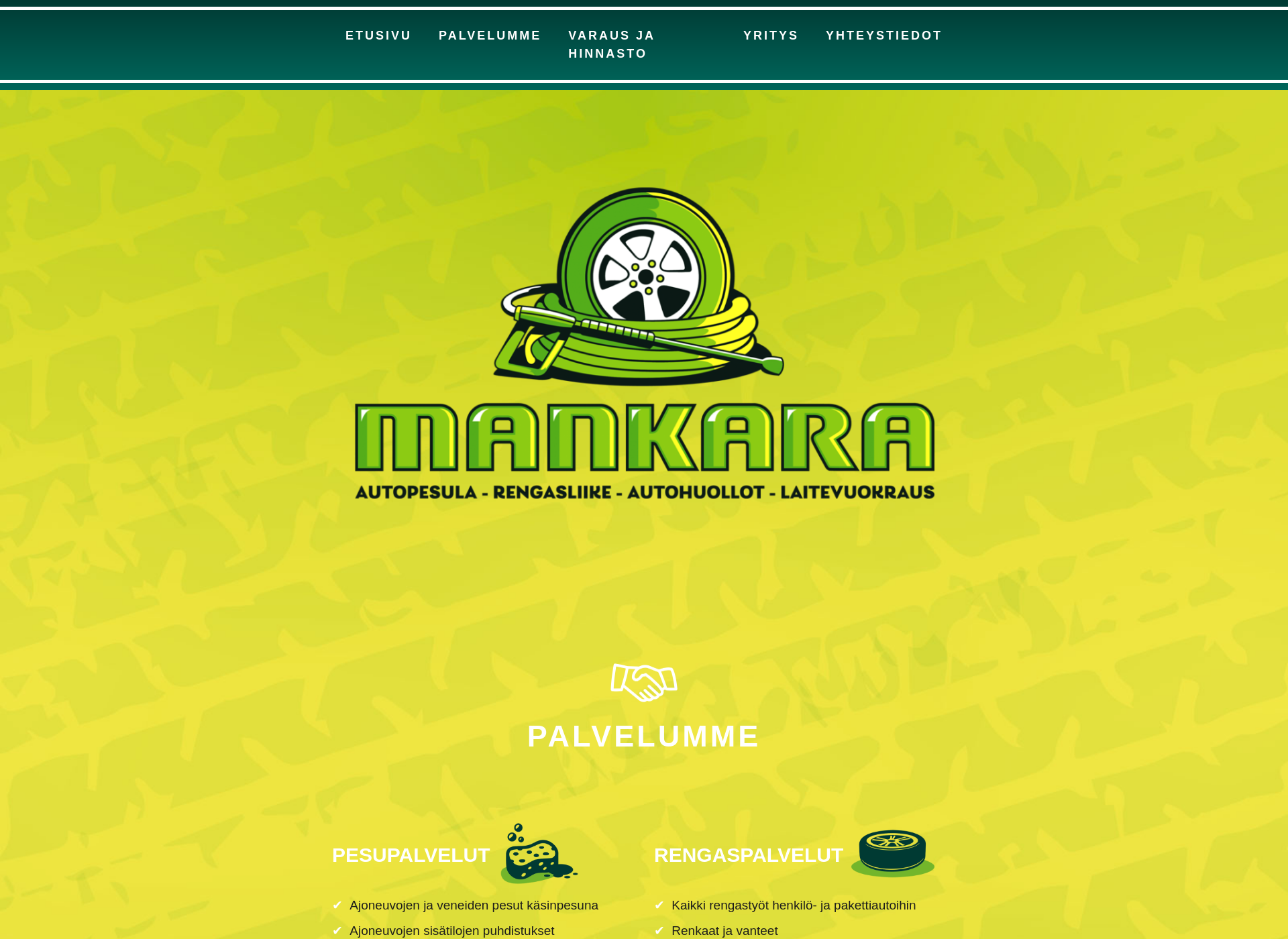 Skärmdump för mankara.fi