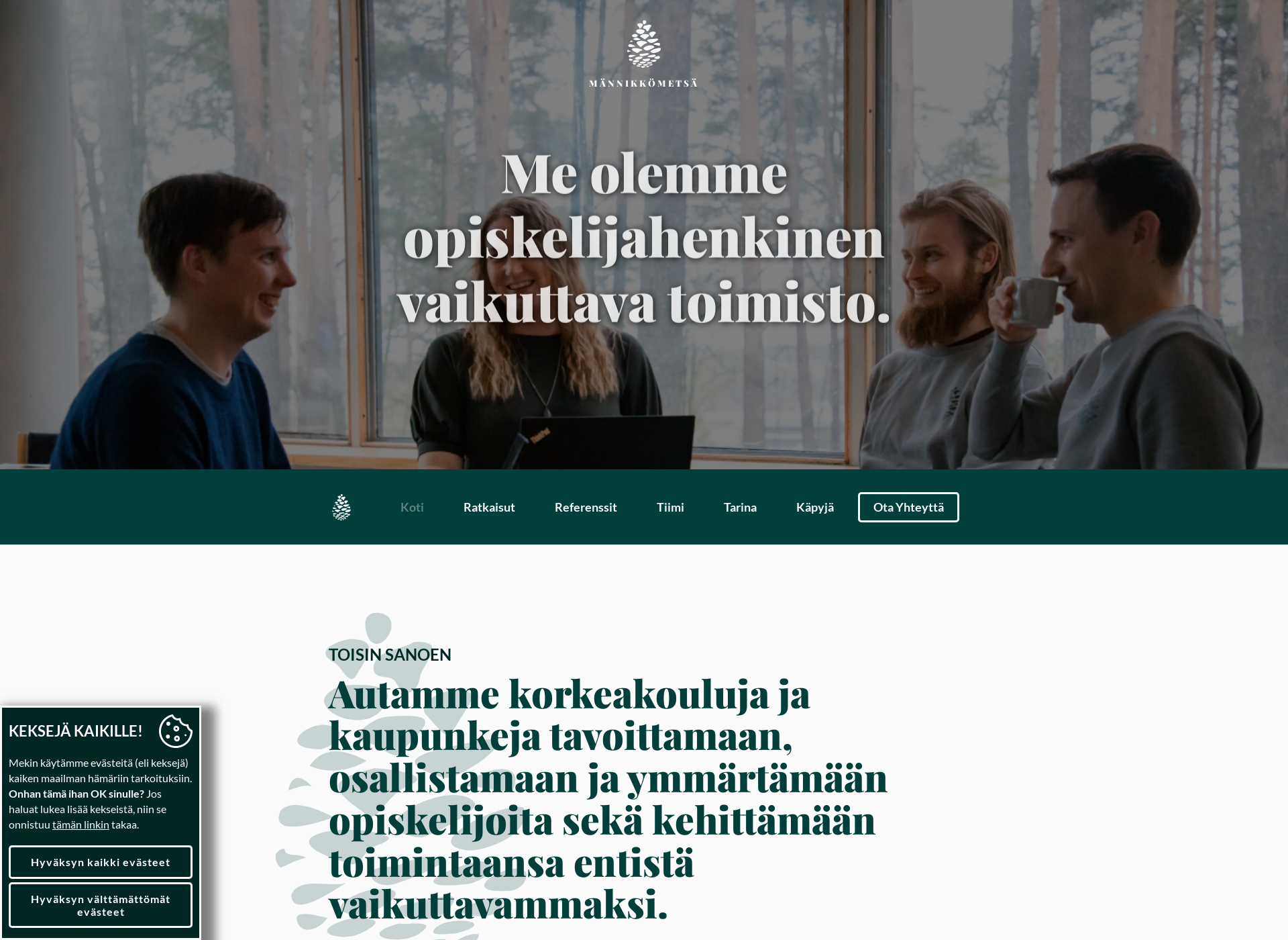 Screenshot for mannikkometsa.fi