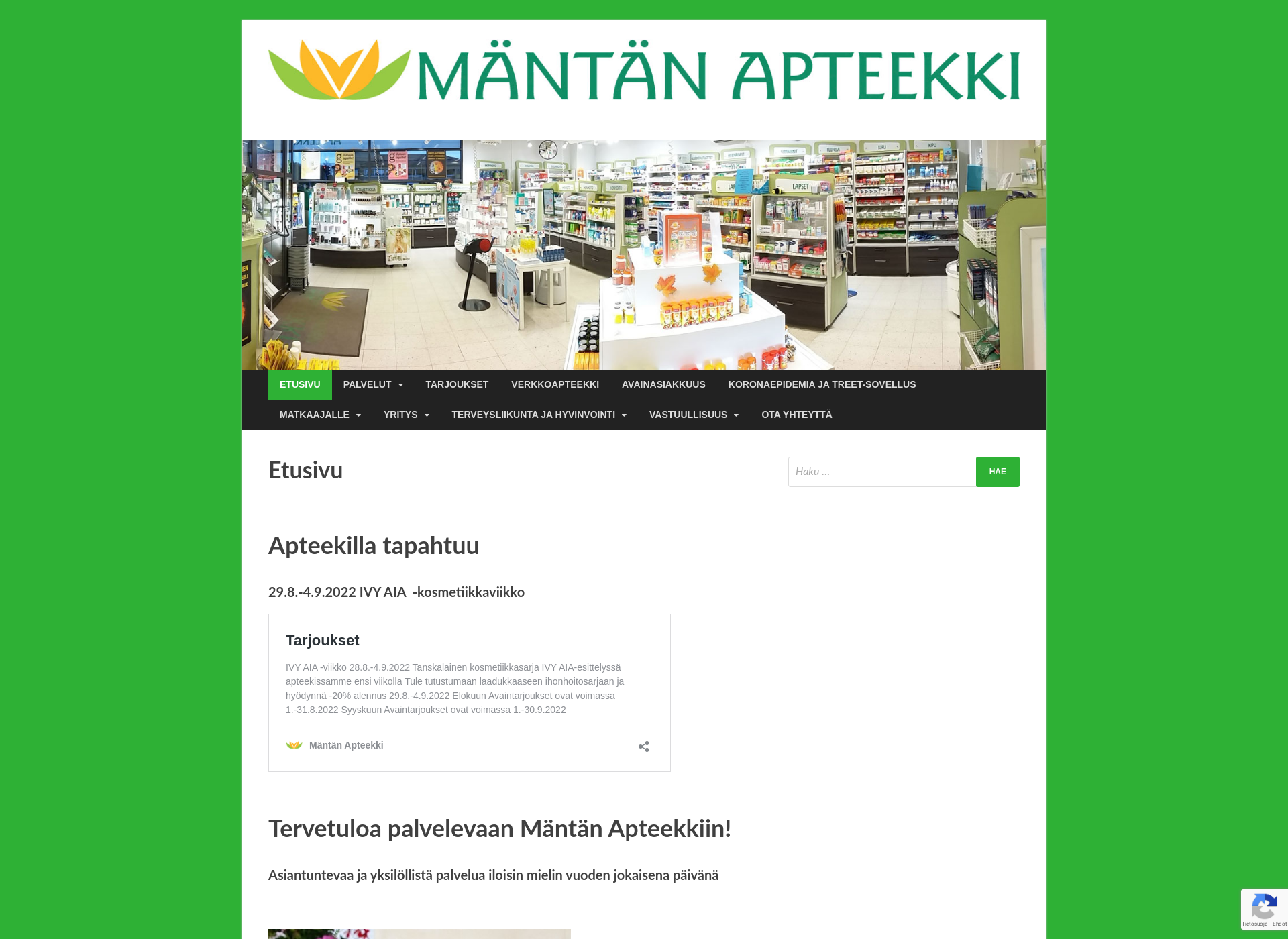 Screenshot for mantanapteekki.fi