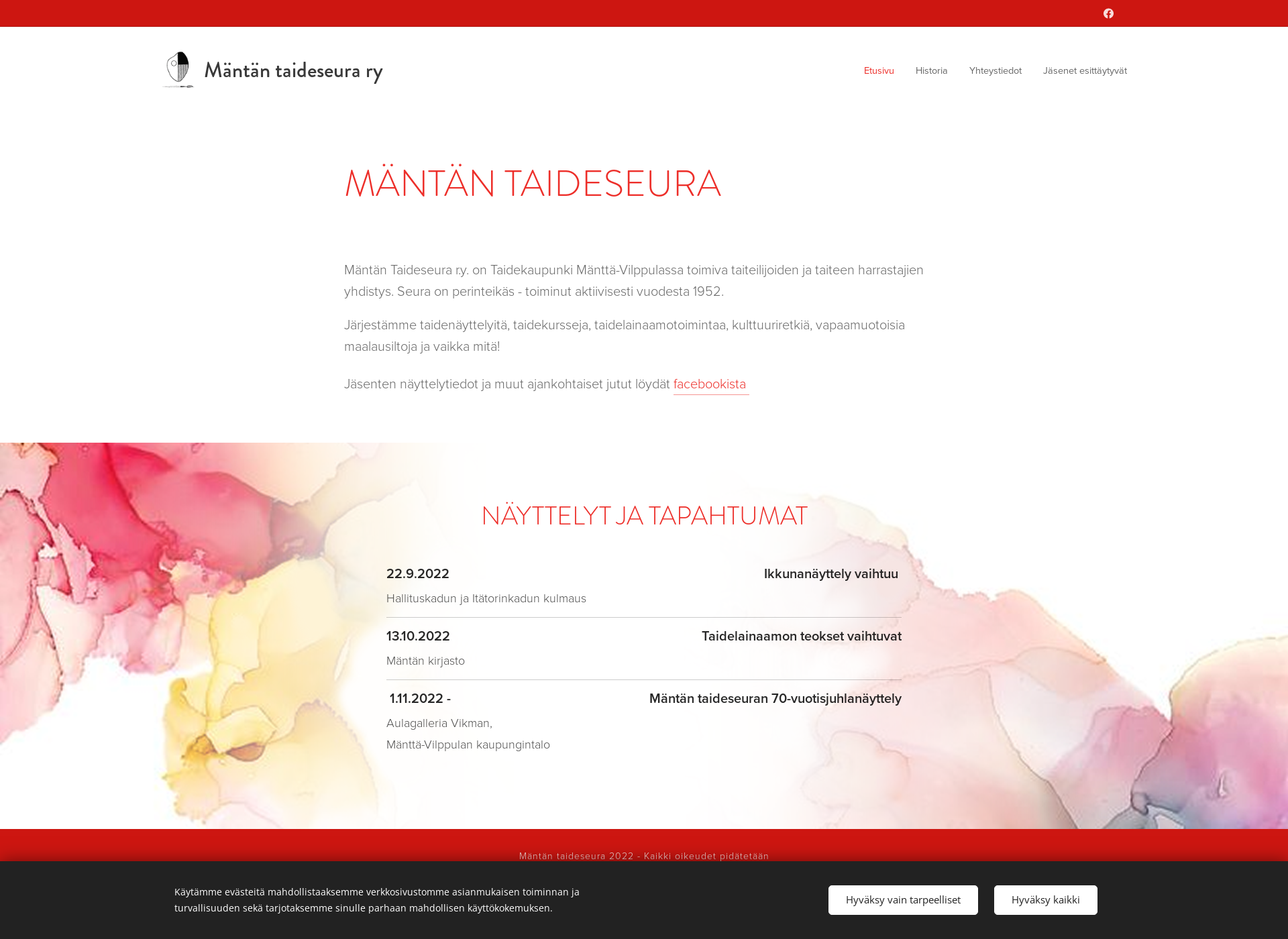 Screenshot for mantantaideseura.fi