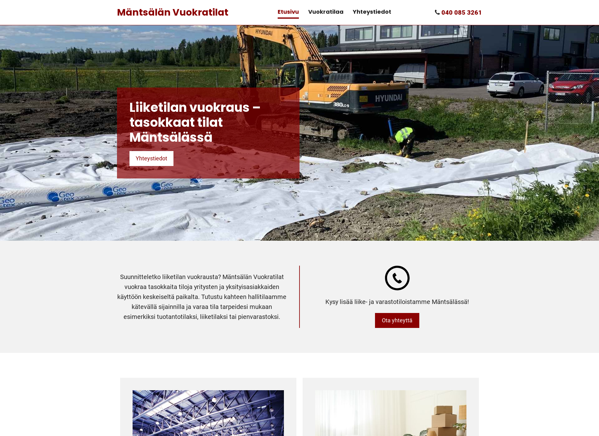 Screenshot for mantsalanvuokratilat.fi