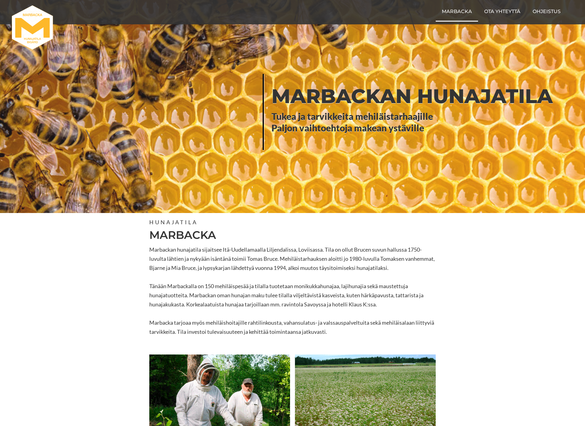 Screenshot for marbacka.fi