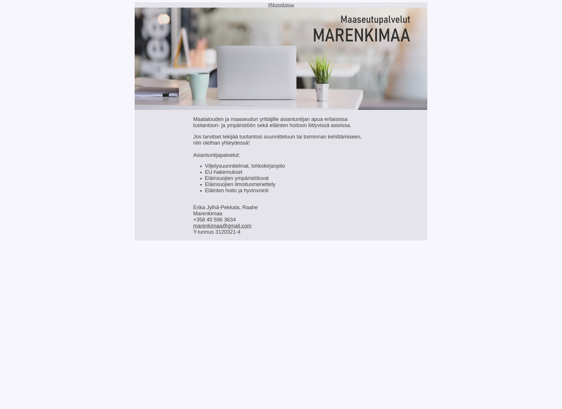 Screenshot for marenkimaa.fi