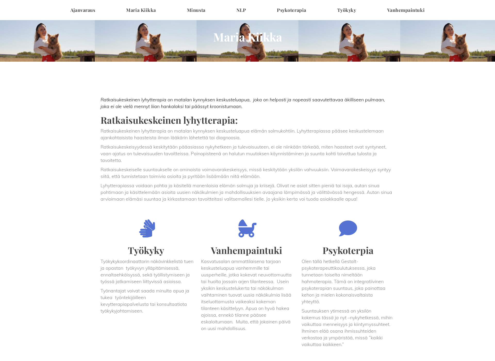 Screenshot for mariakiikka.fi
