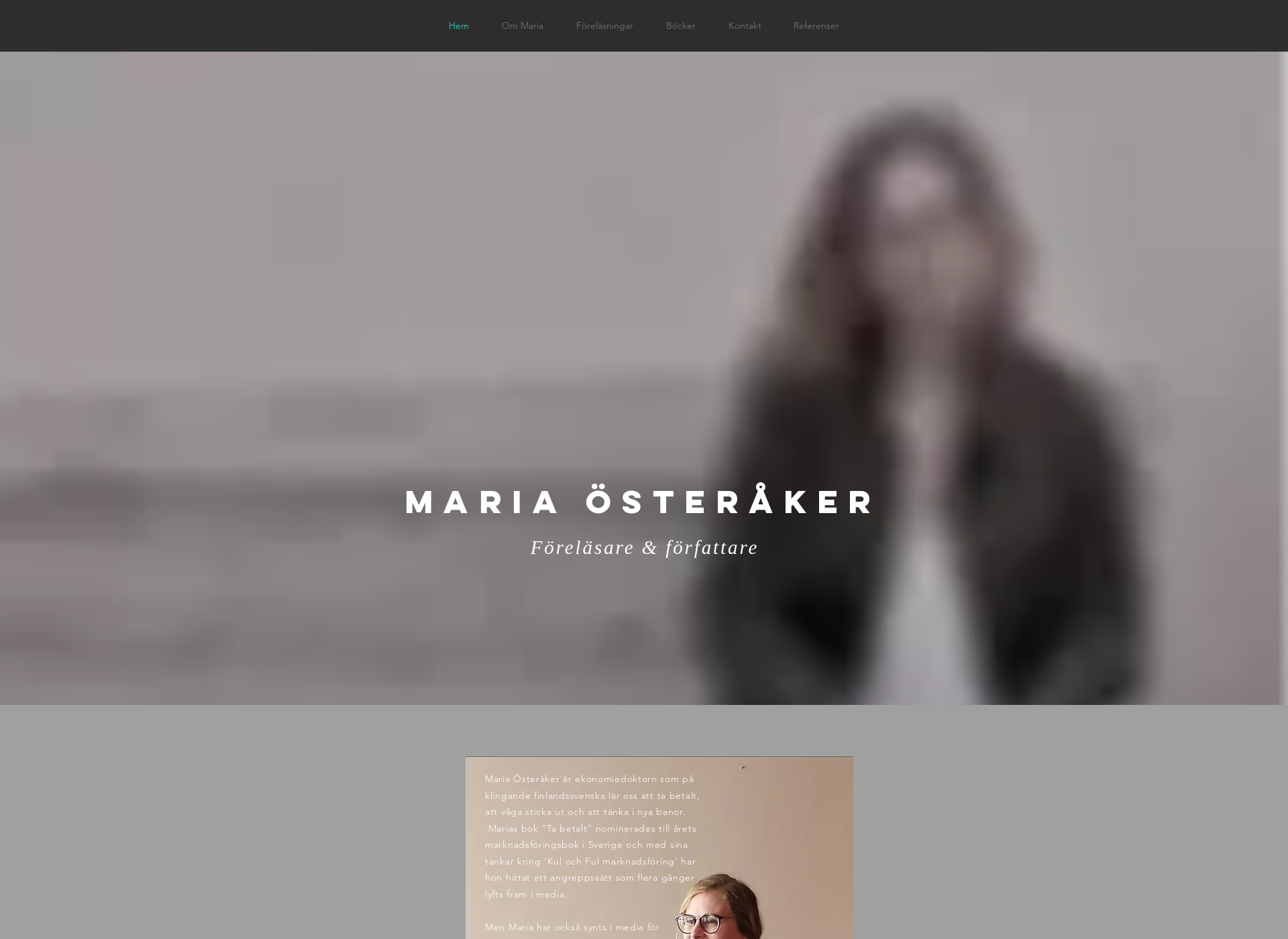 Skärmdump för mariaosteraker.fi