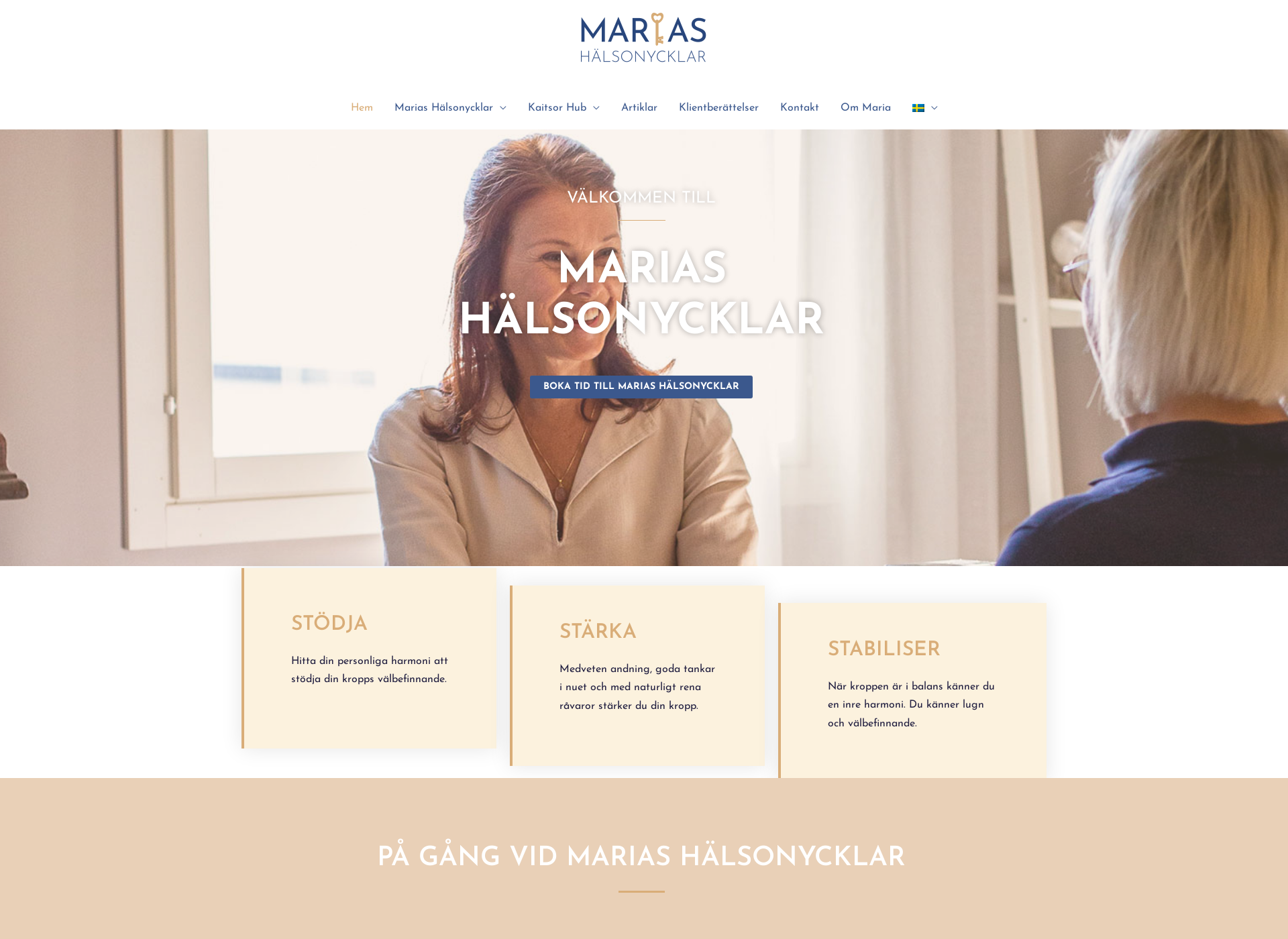 Näyttökuva mariasnycklar.fi