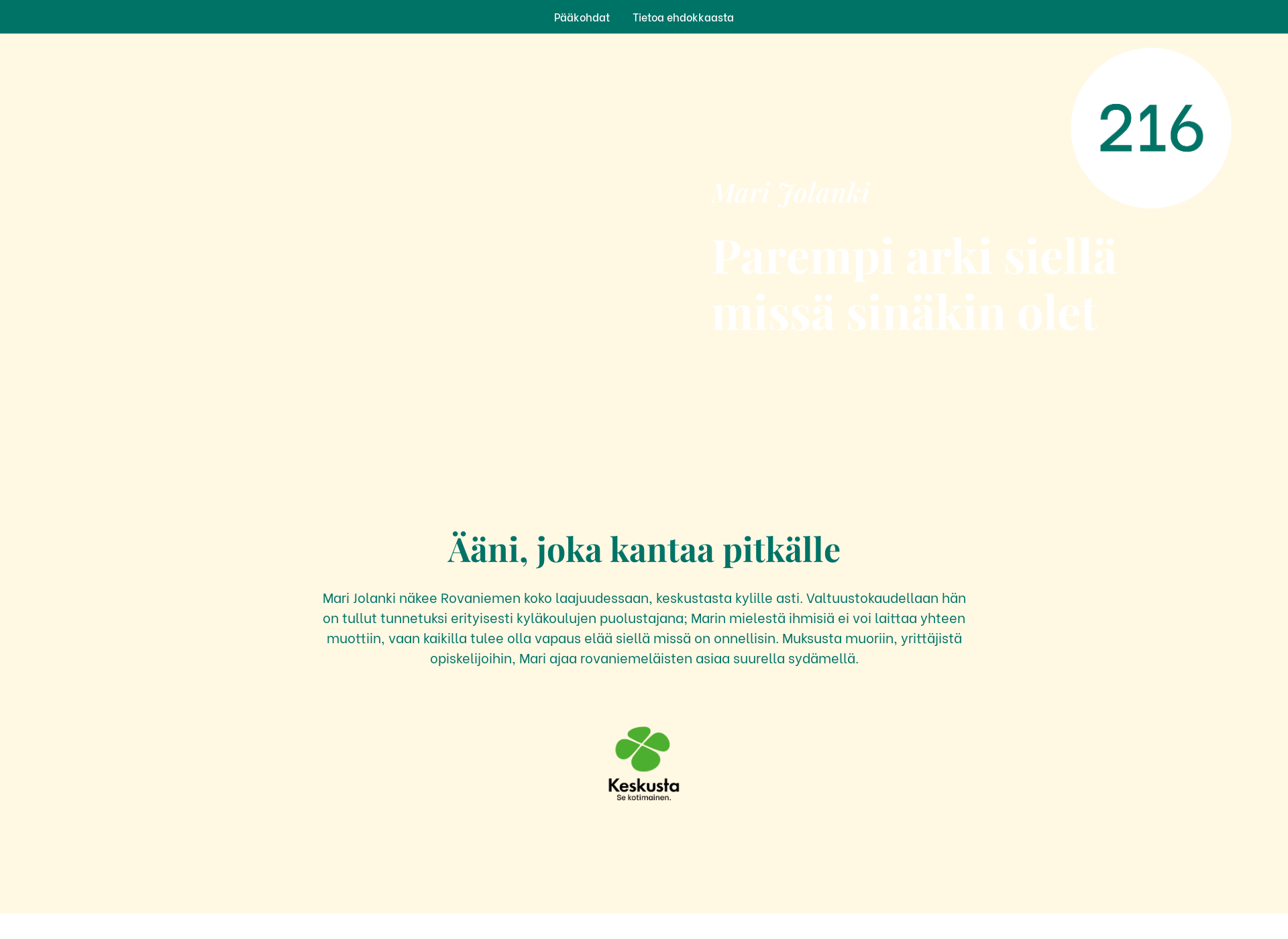 Skärmdump för marijolanki.fi