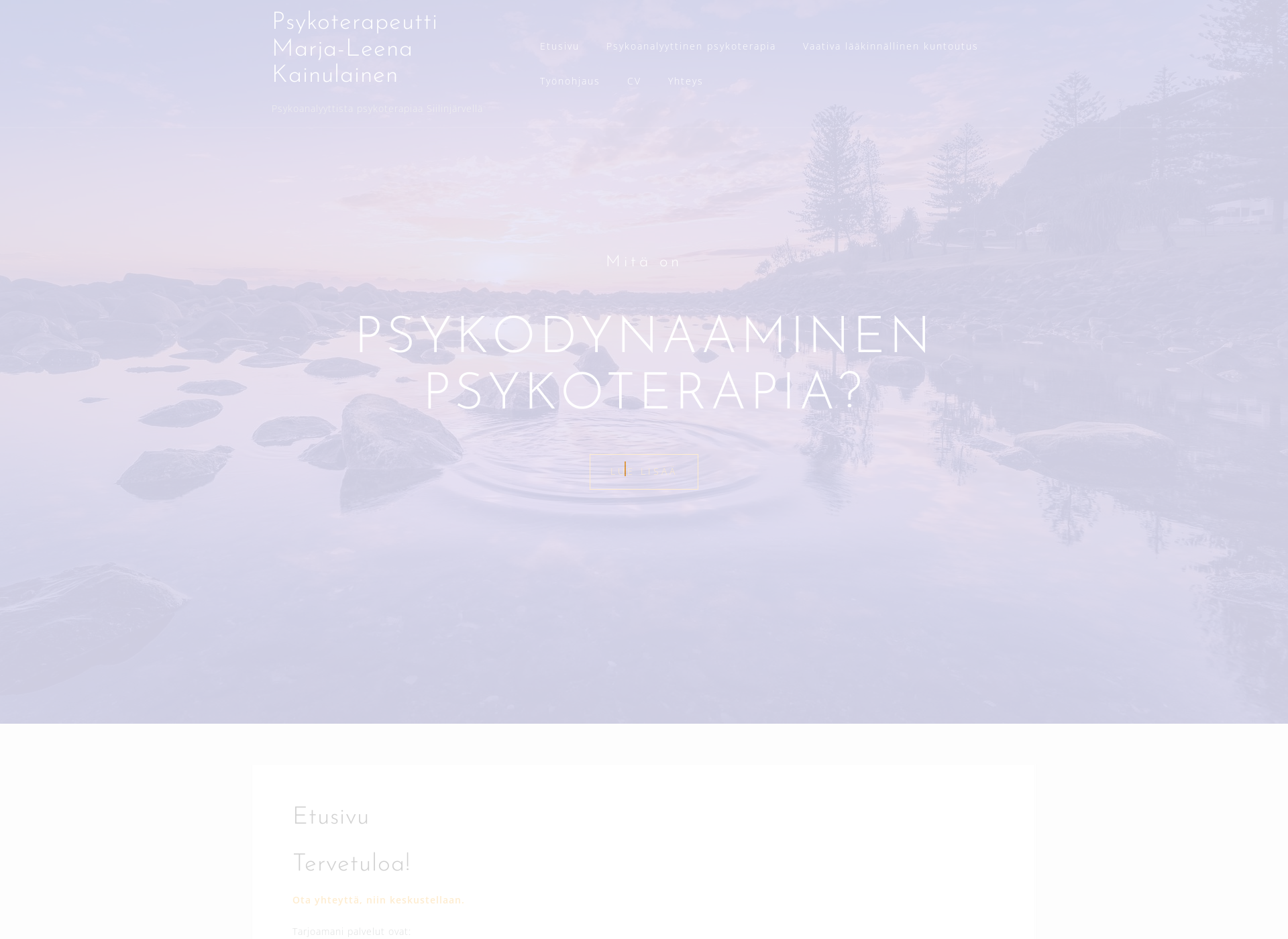 Screenshot for marja-leenamähönen.fi