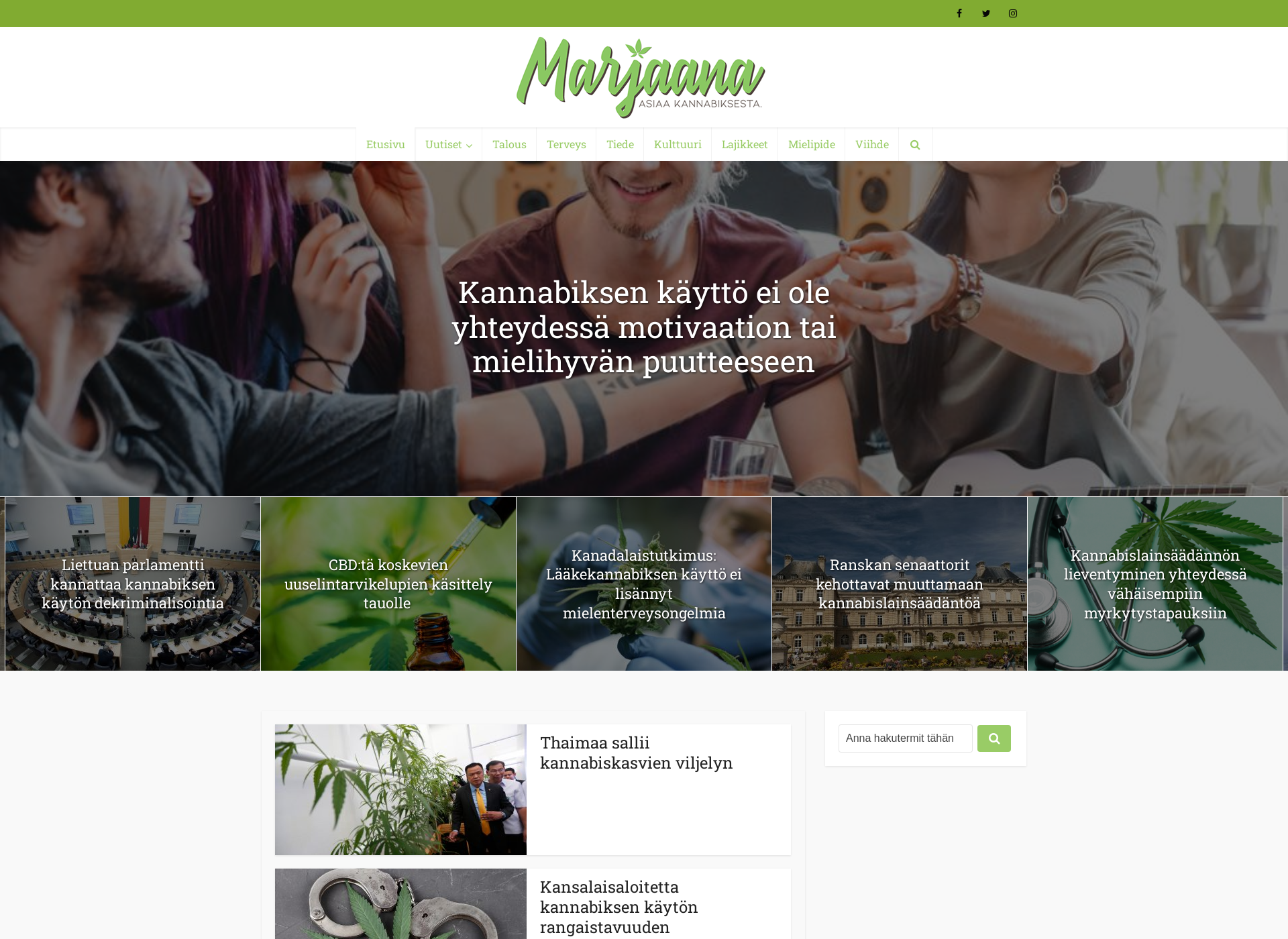 Screenshot for marjaana.fi