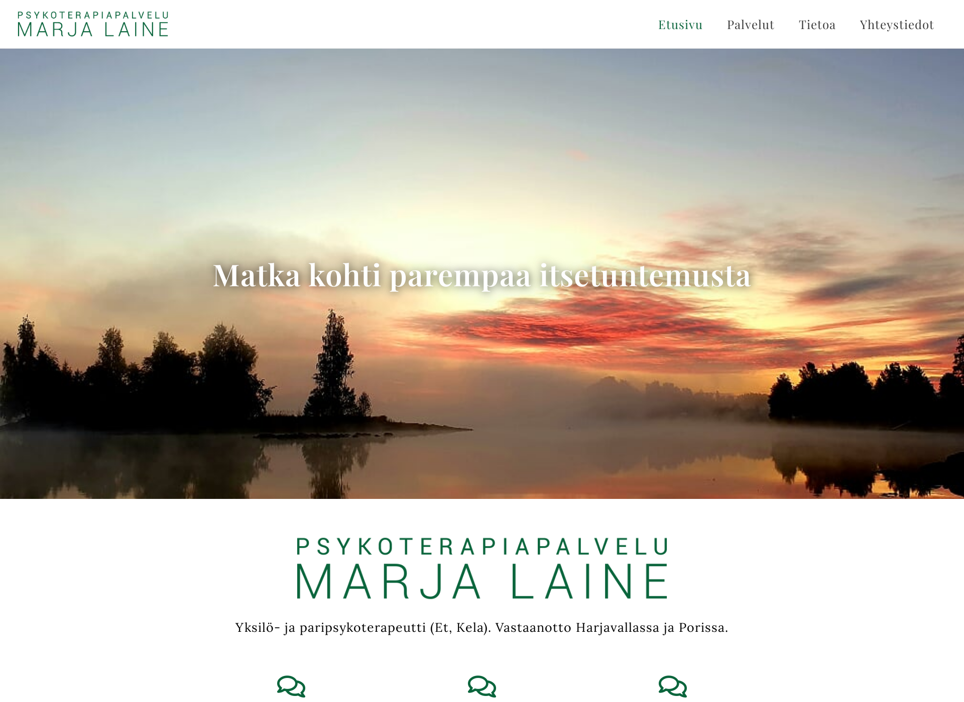 Skärmdump för marjalaine.fi