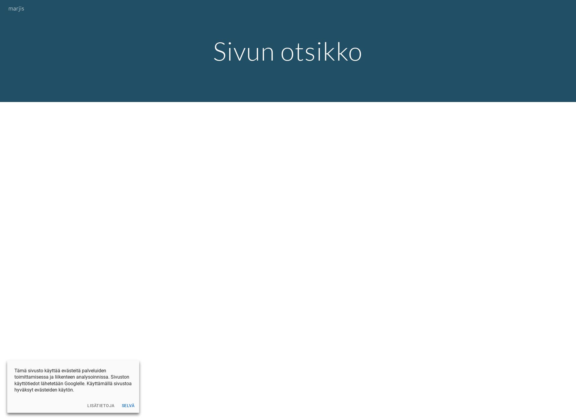 Skärmdump för marjis.fi