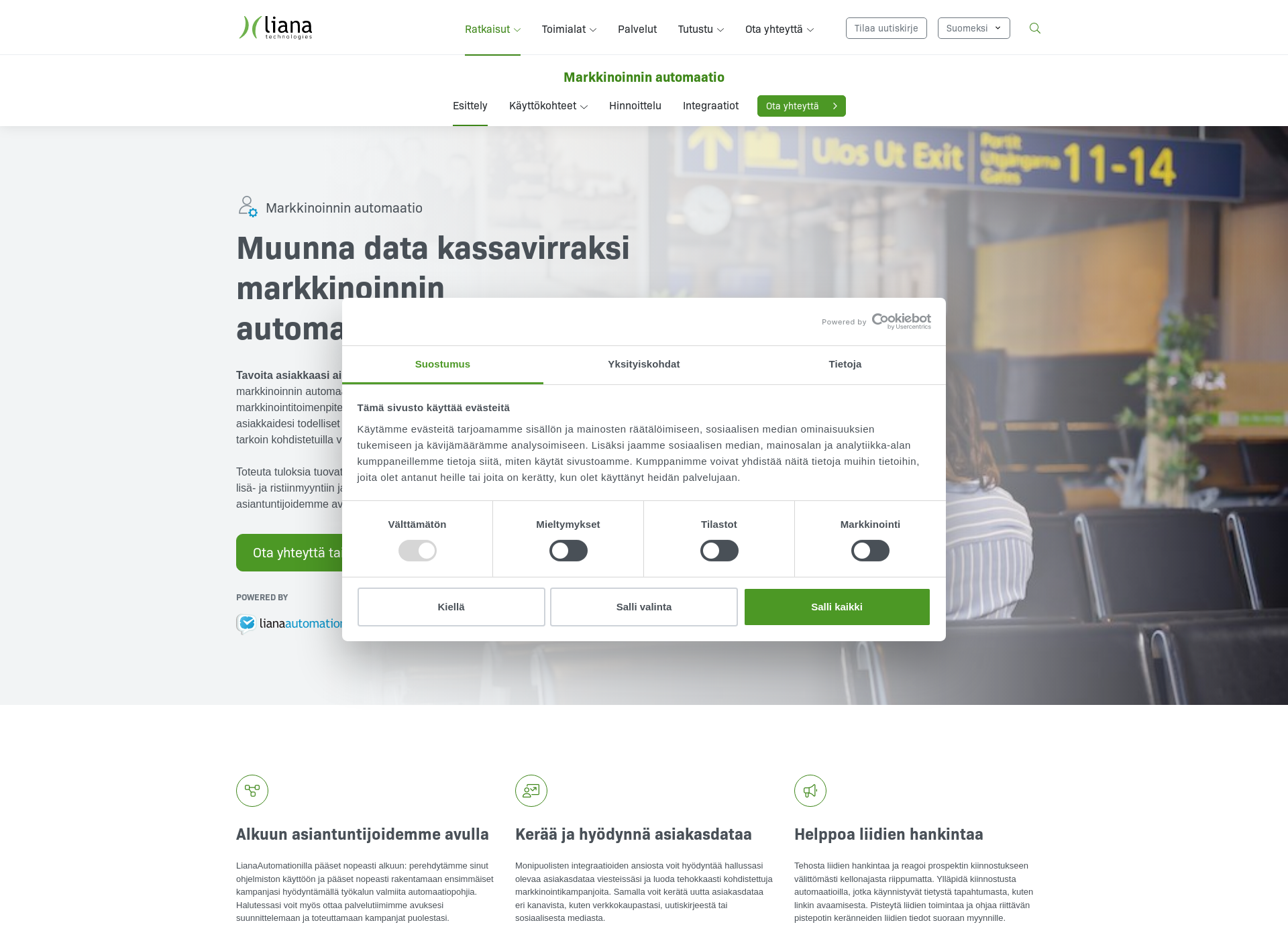 Screenshot for marketingautomation.fi