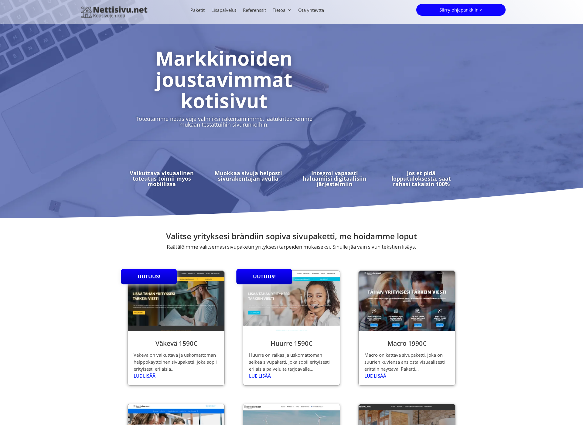 Skärmdump för markkinointikampanja.fi