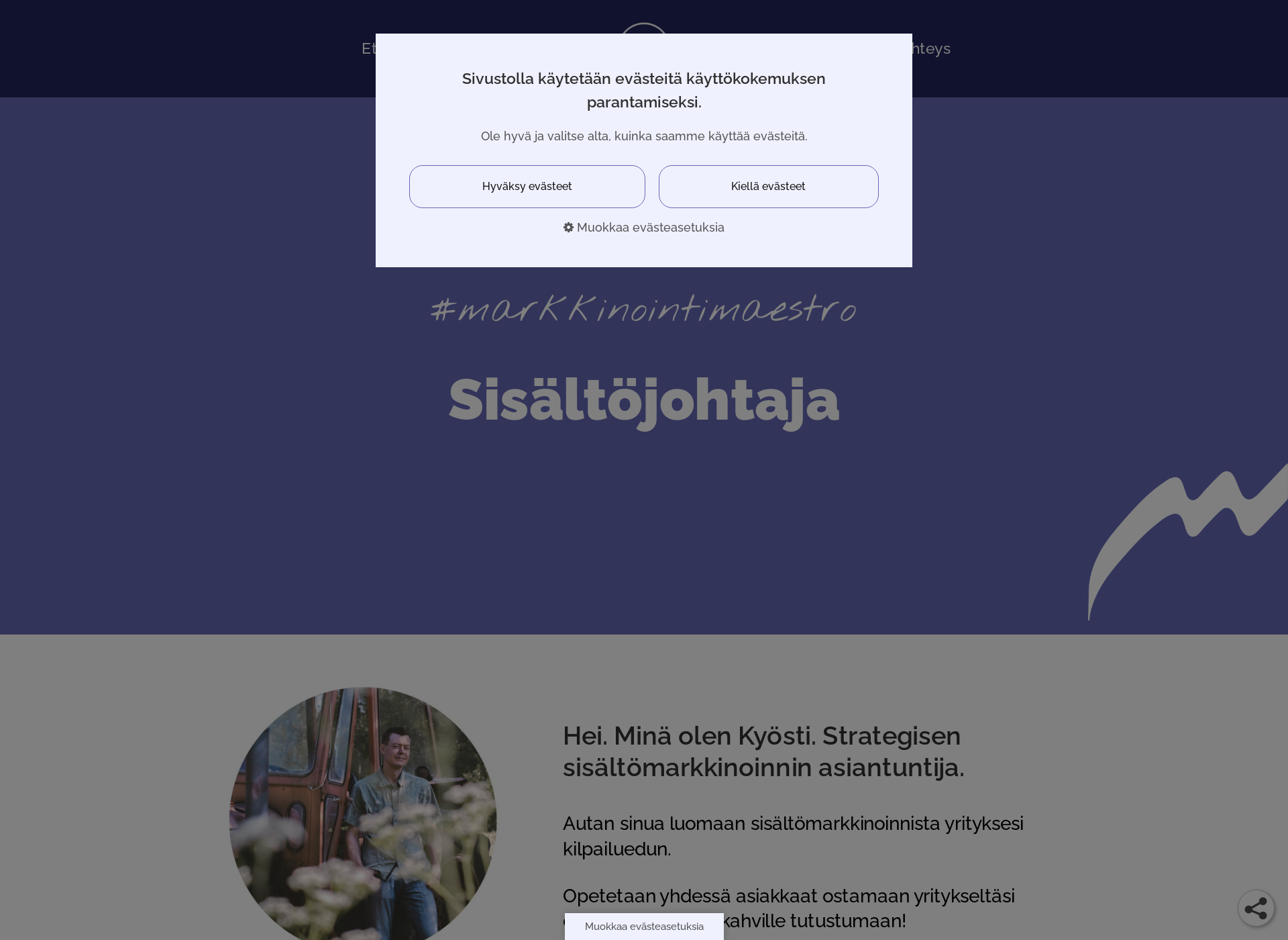 Skärmdump för markkinointimaestro.fi