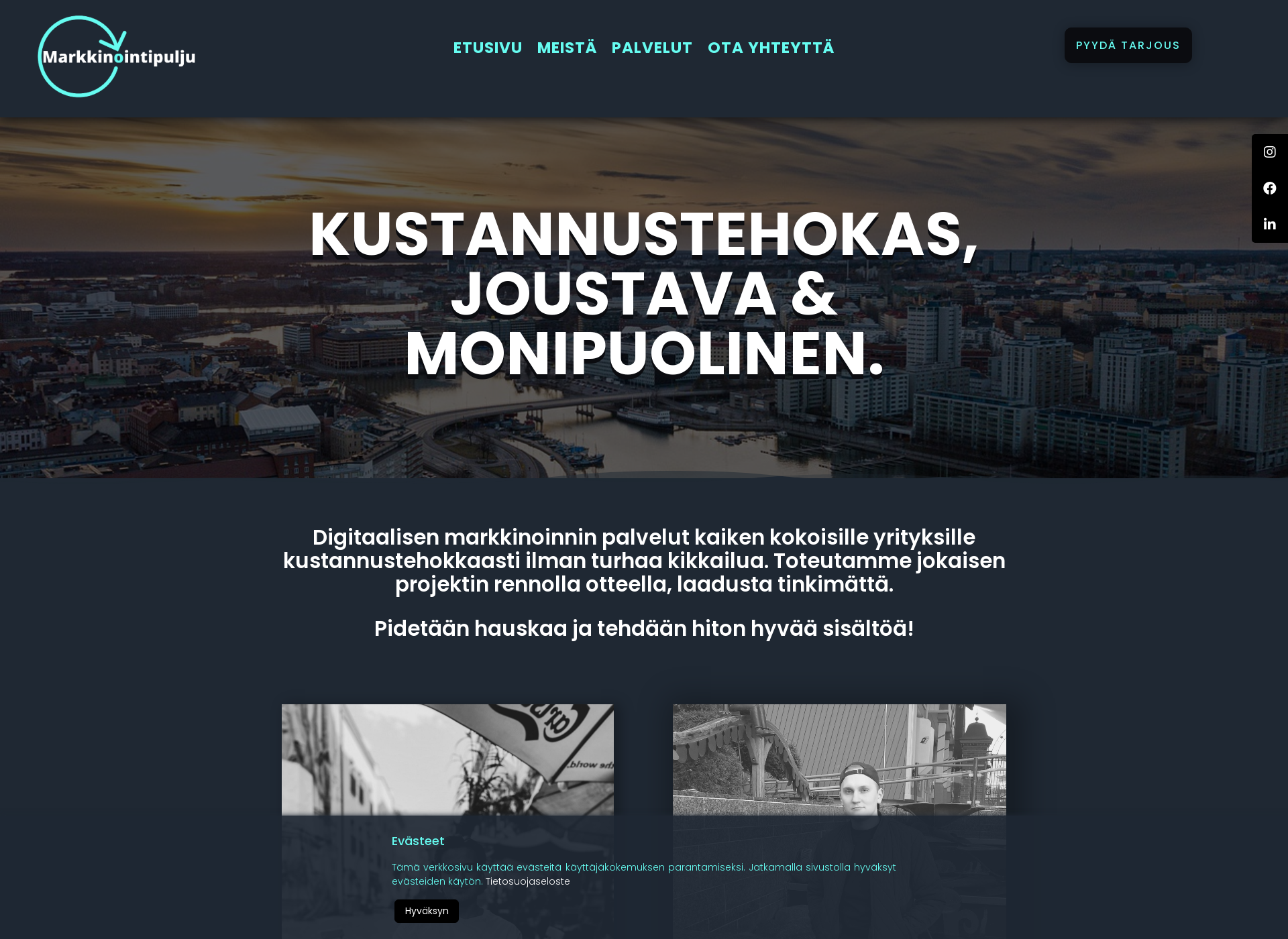 Skärmdump för markkinointipulju.fi