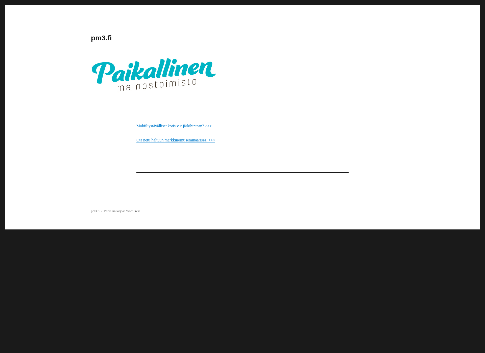 Screenshot for markkinointiseminaari.fi