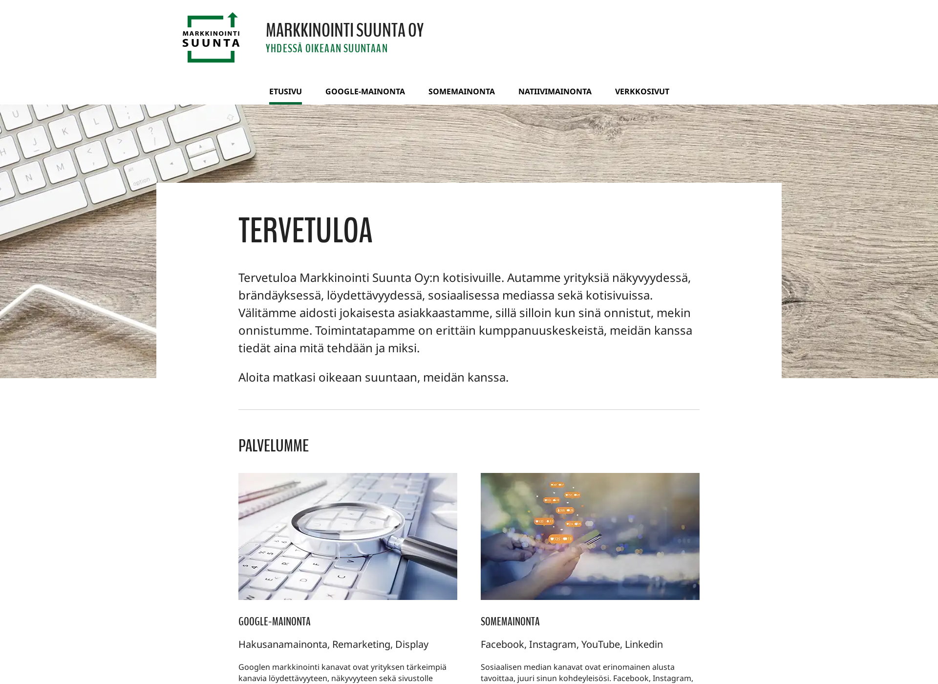 Screenshot for markkinointisuunta.fi