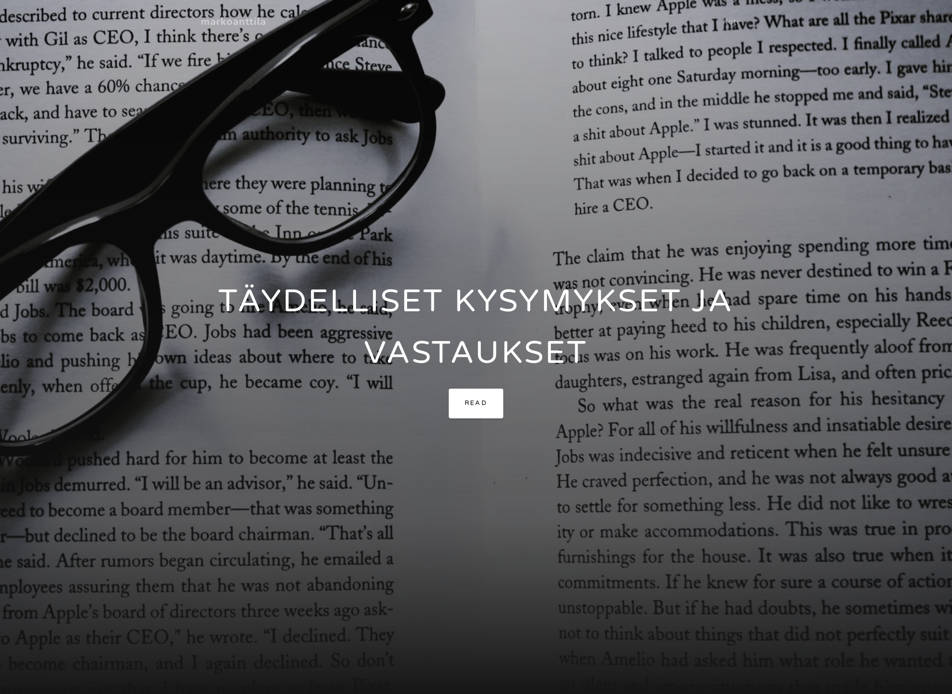 Screenshot for markoanttila.fi