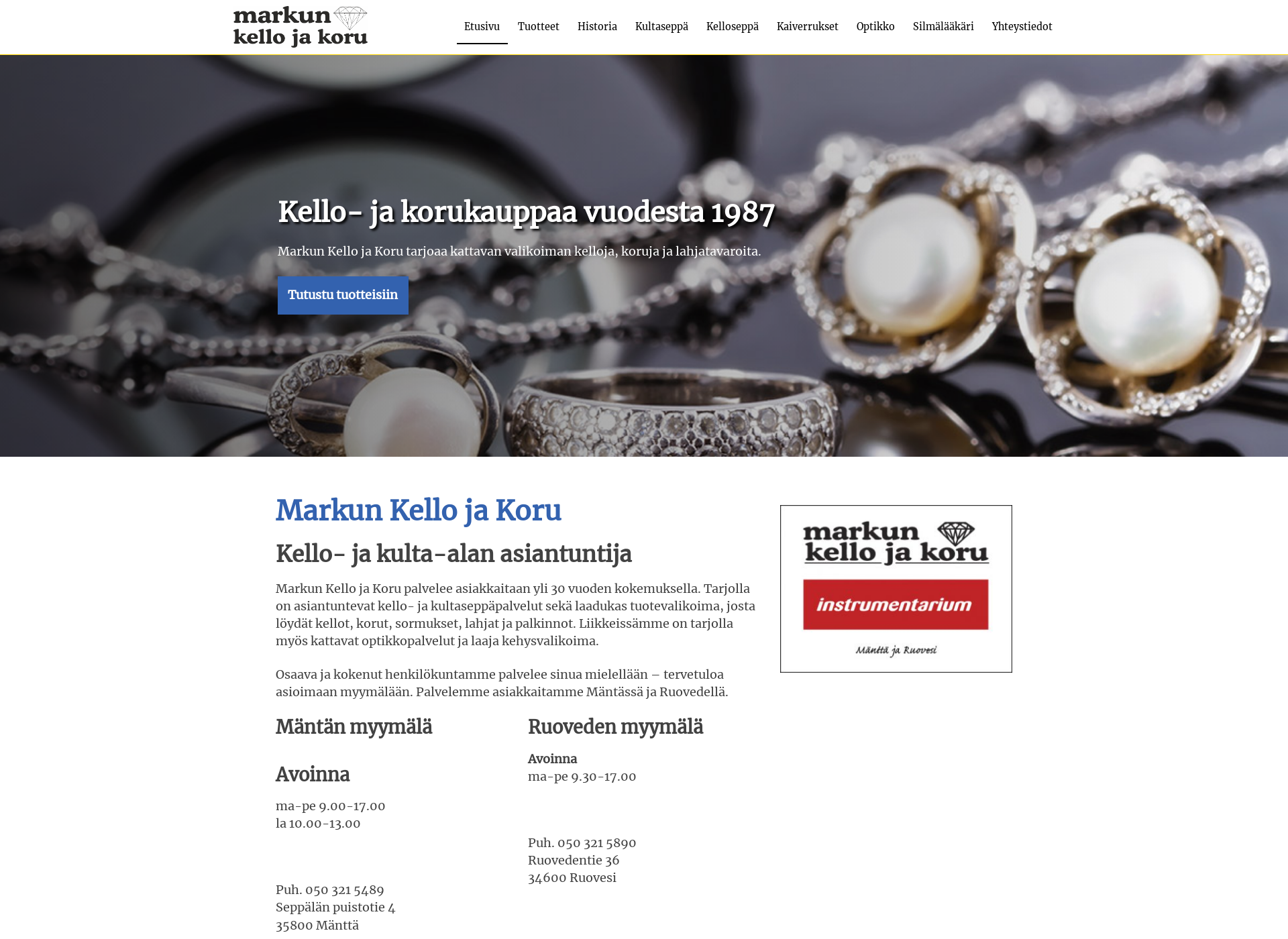 Screenshot for markunkellojakoru.fi