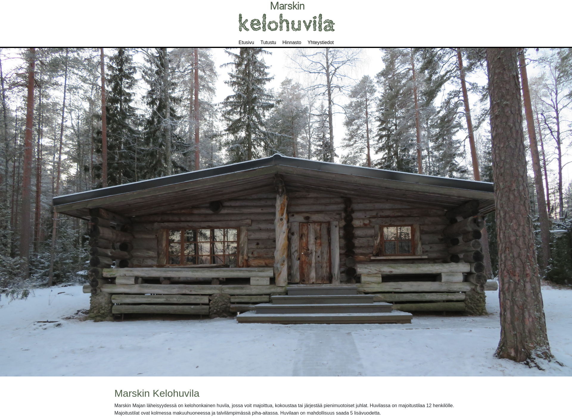 Screenshot for marskinkelohuvila.fi