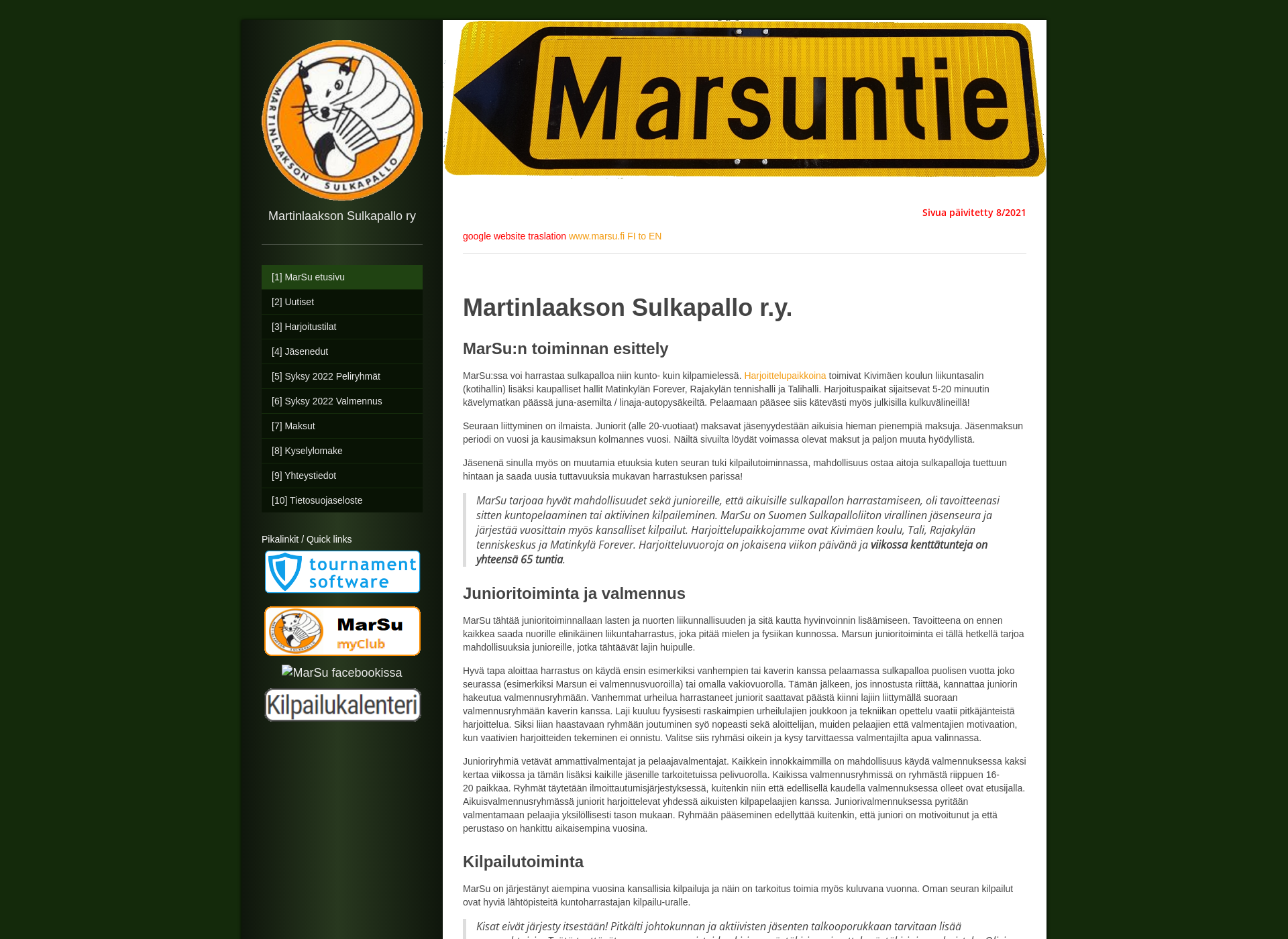 Screenshot for marsu.fi