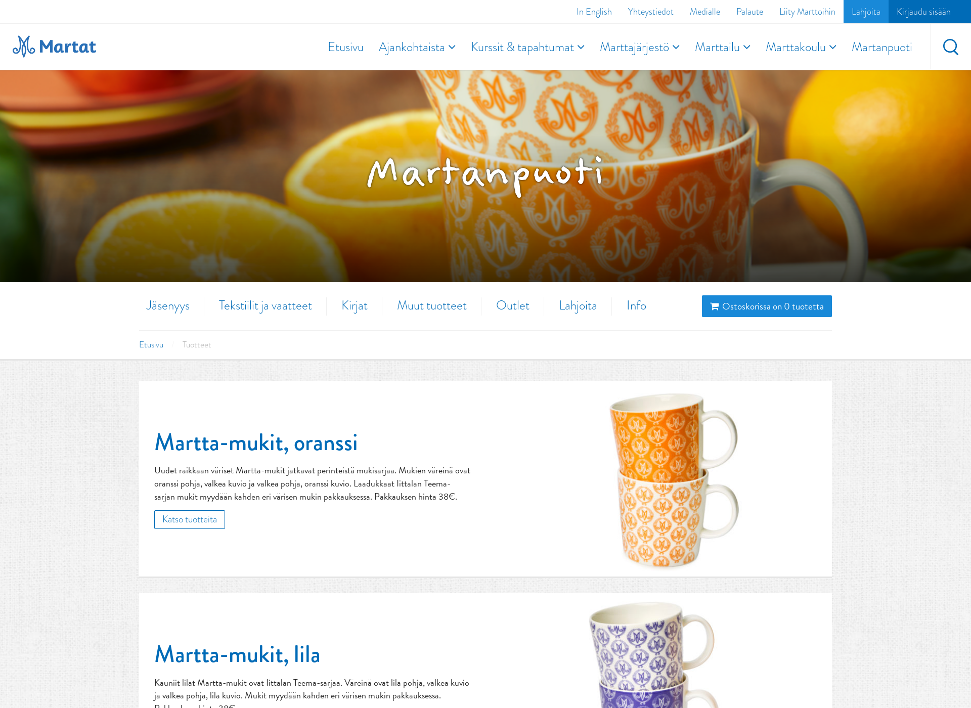 Screenshot for martanpuoti.fi