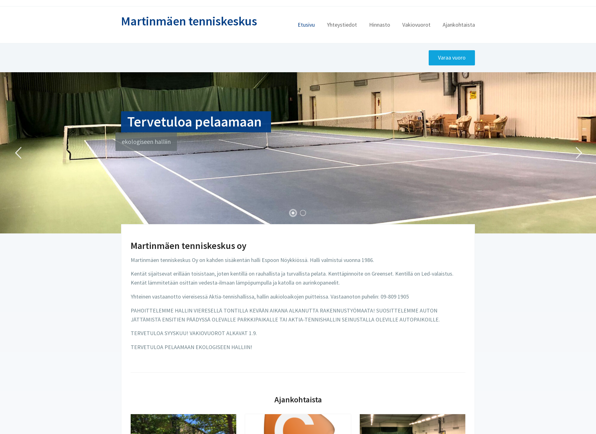 Screenshot for martinmaentennis.fi