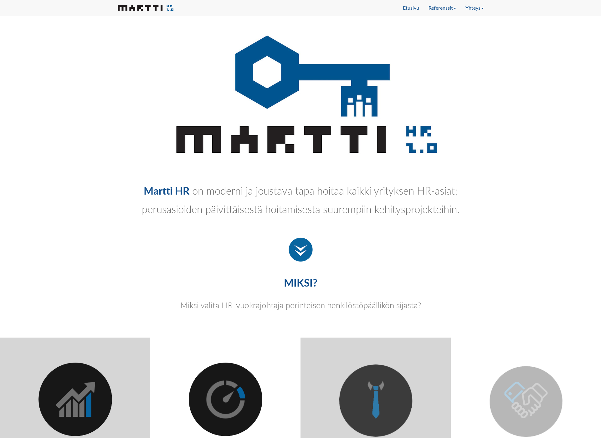 Skärmdump för marttihr.fi