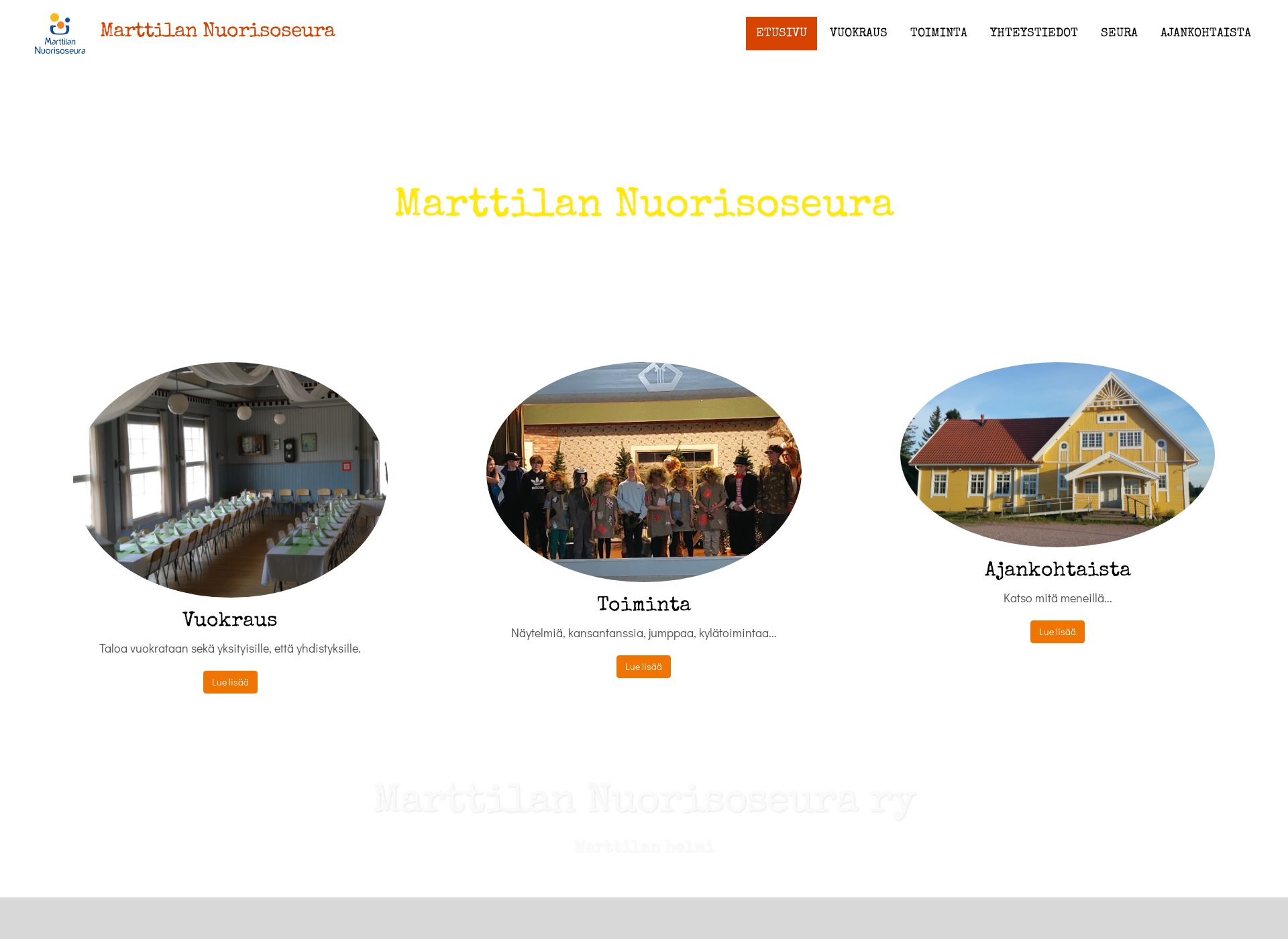 Screenshot for marttilannuorisoseura.fi