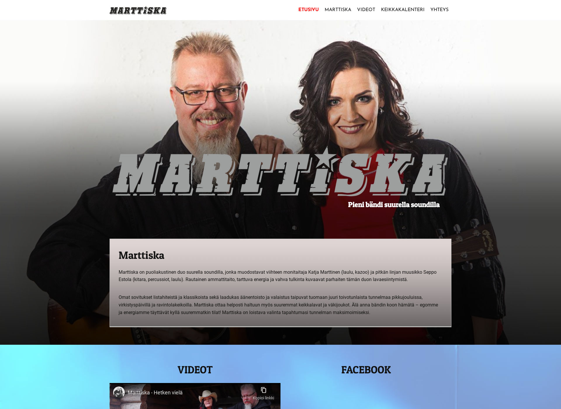 Skärmdump för marttiska.fi