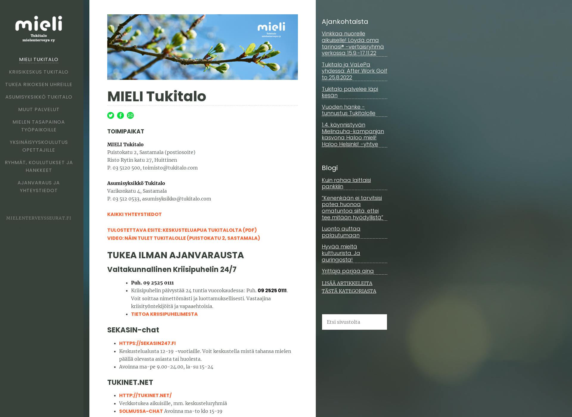 Screenshot for masennus.fi