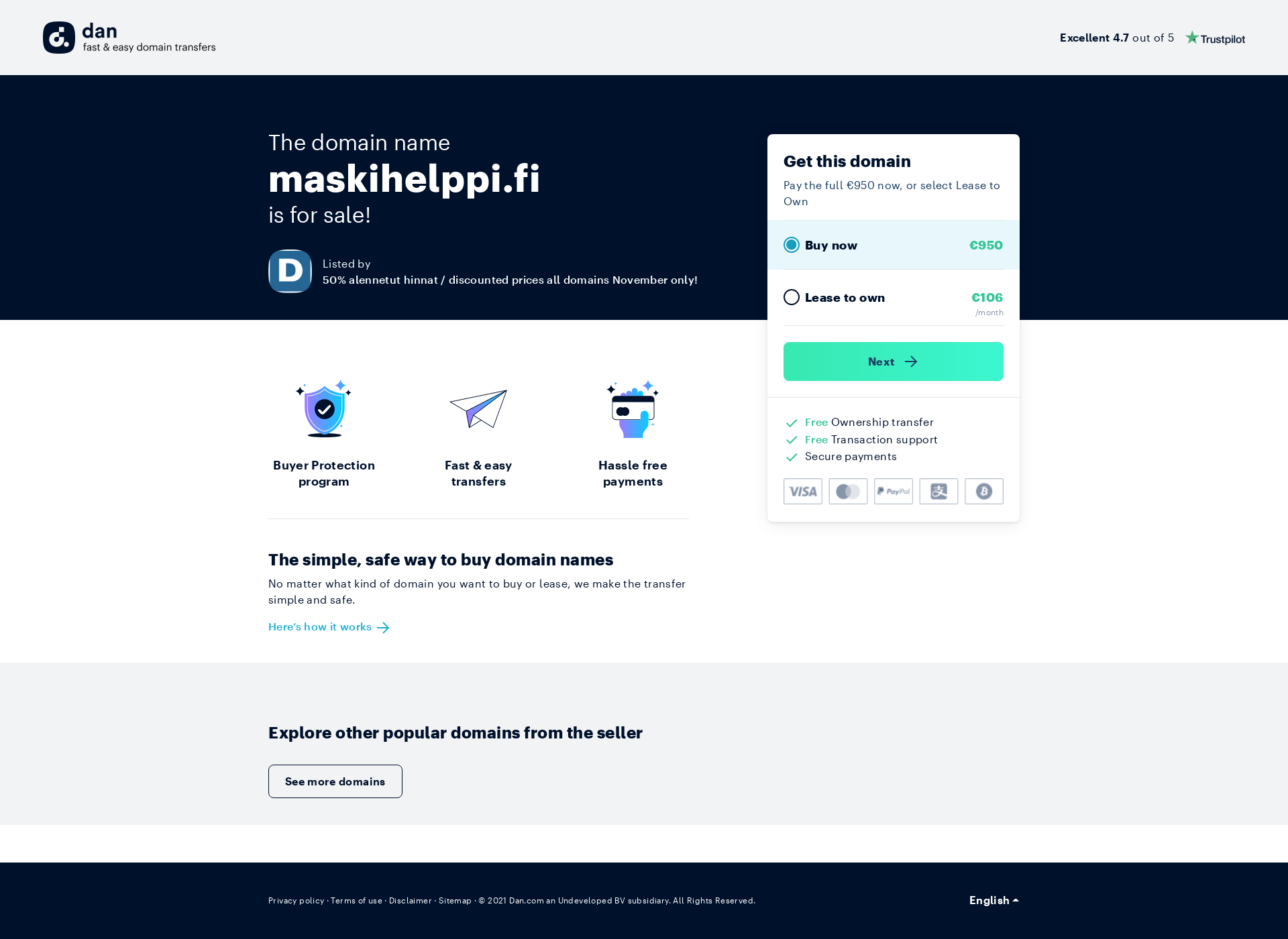 Screenshot for maskihelppi.fi