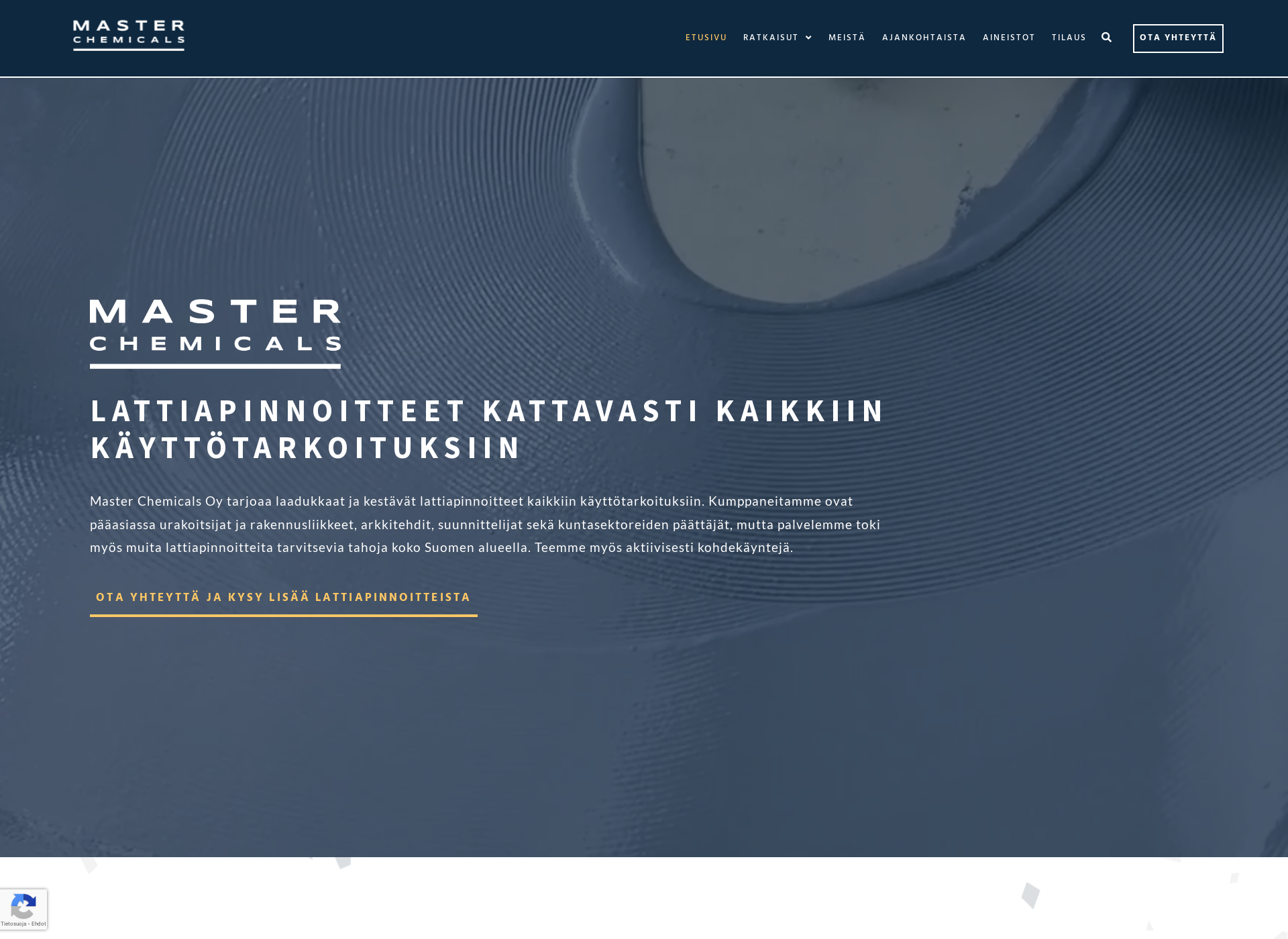 Skärmdump för master-chemicals.fi