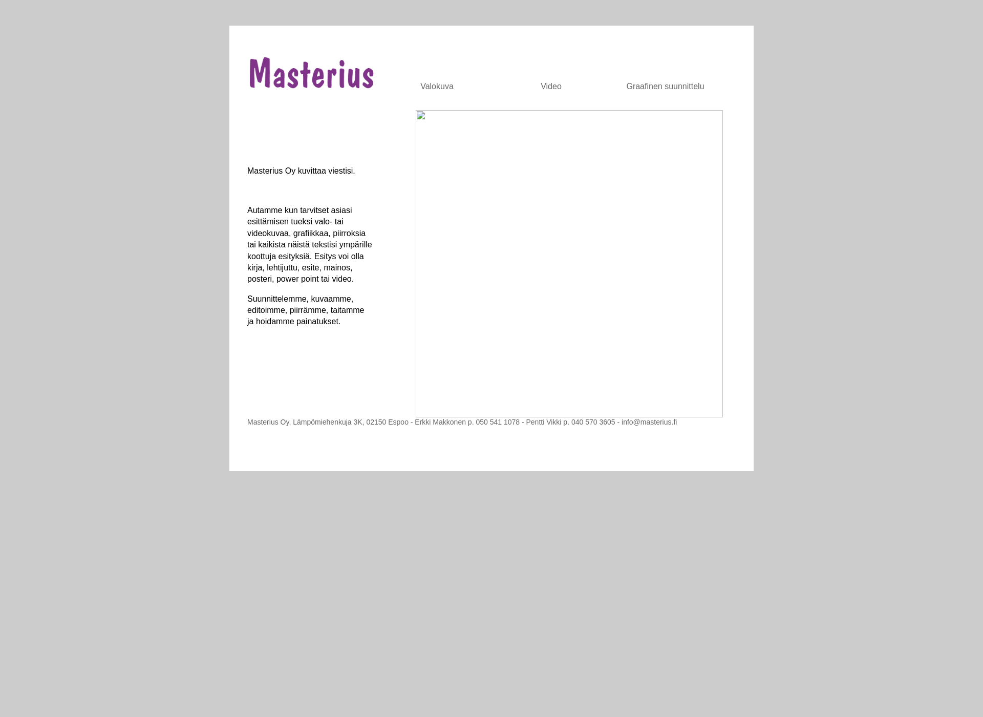 Skärmdump för masterius.fi