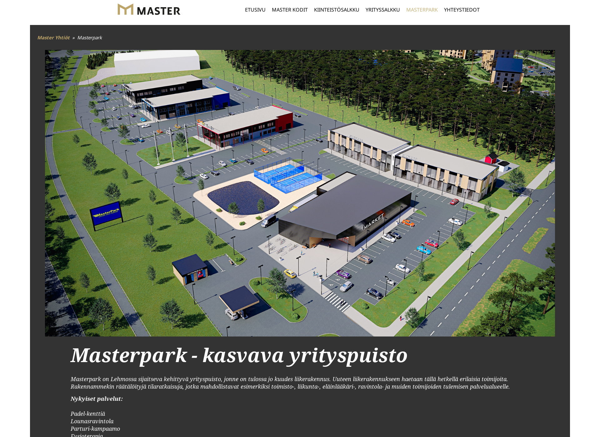 Screenshot for masterpark.fi
