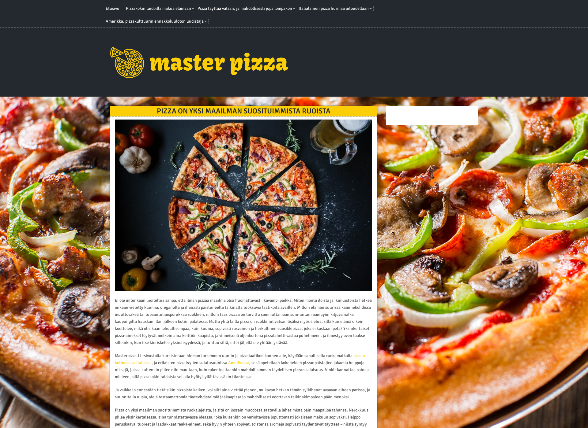Skärmdump för masterpizza.fi