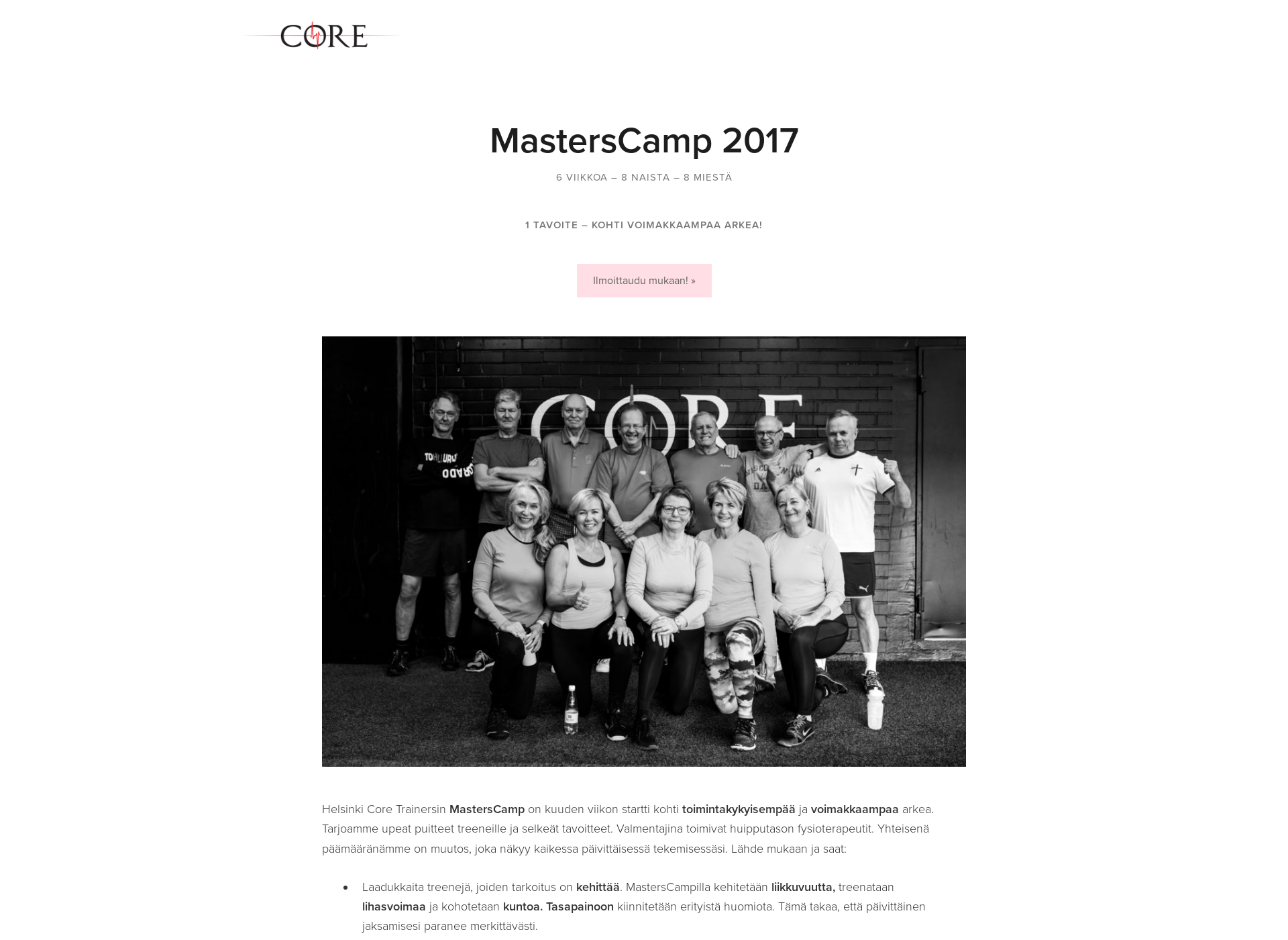Screenshot for masterscamp.fi