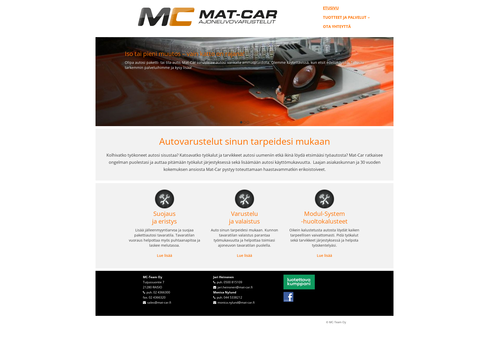 Screenshot for mat-car.fi