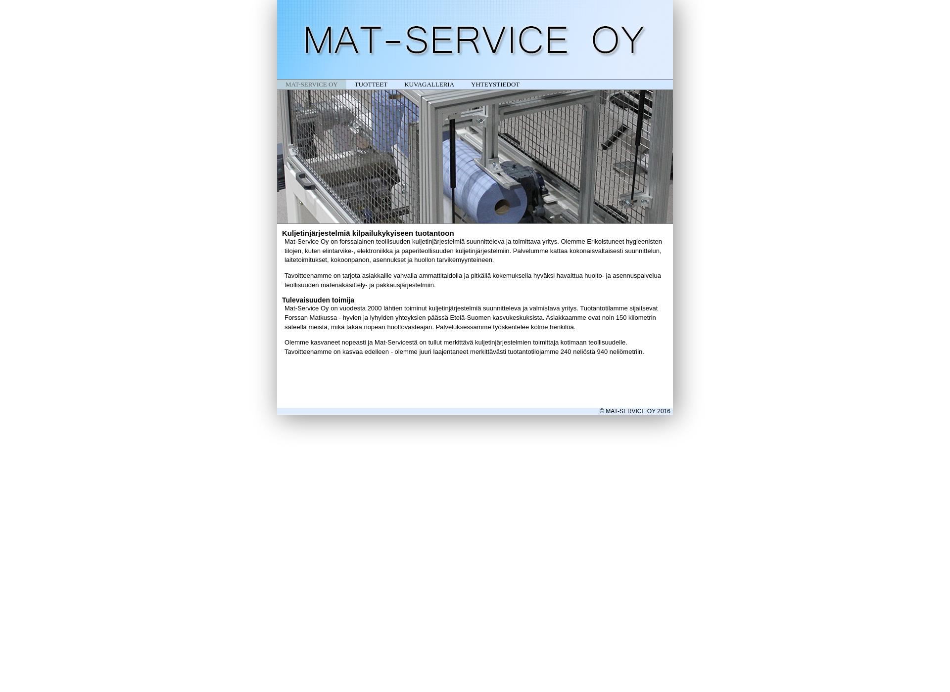 Screenshot for mat-service.fi