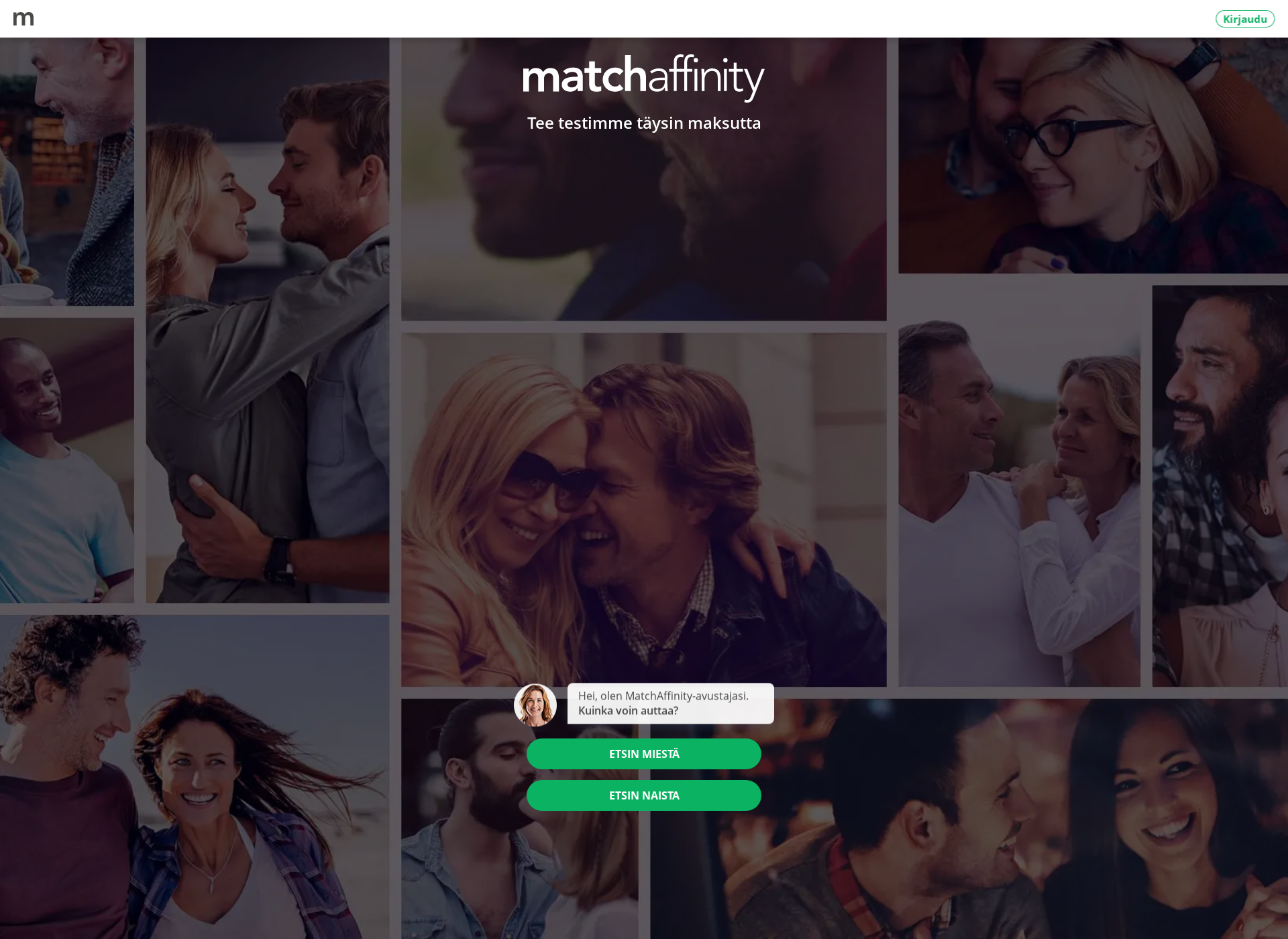 Skärmdump för matchaffinity.fi