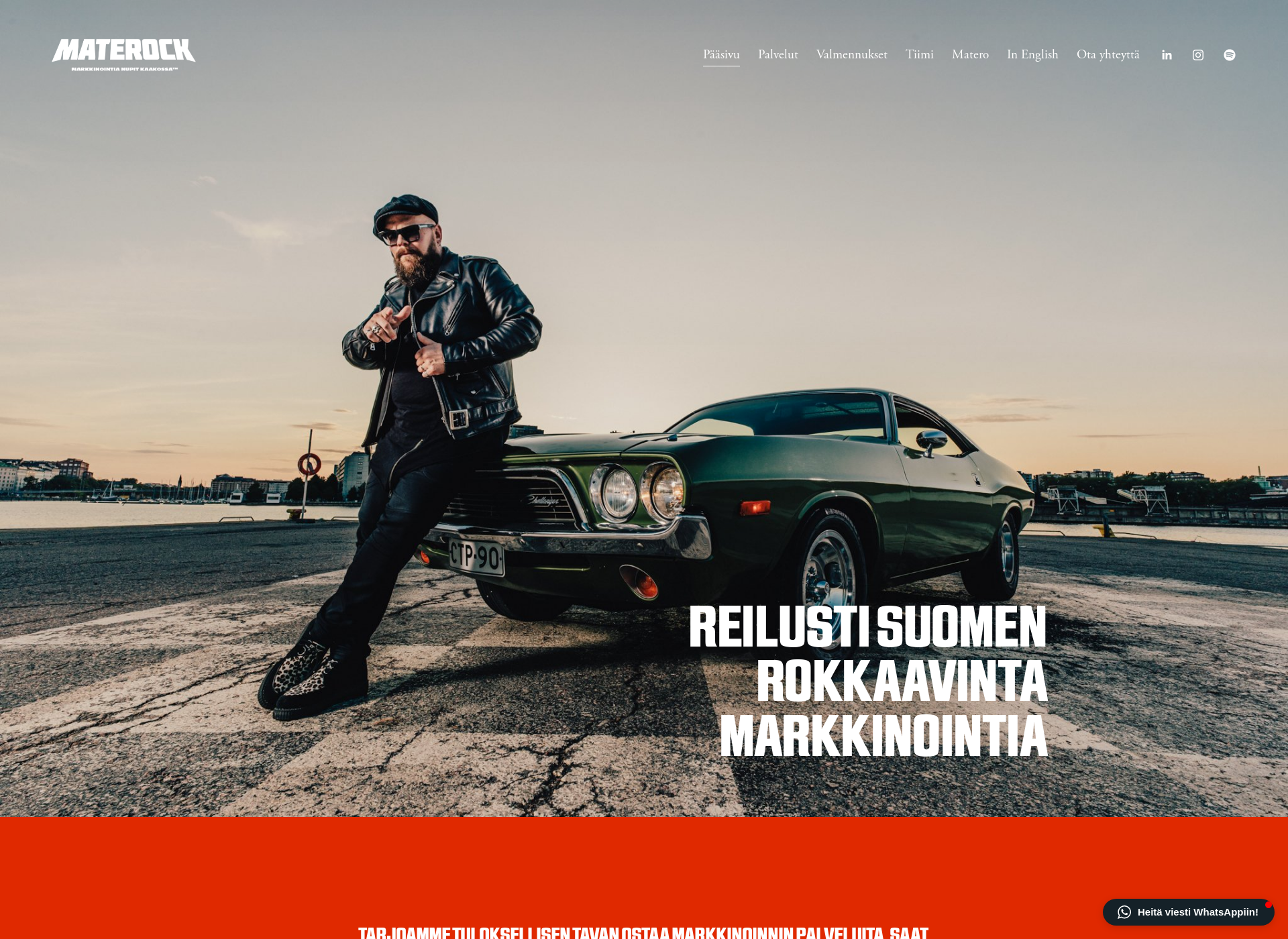 Skärmdump för materock.fi