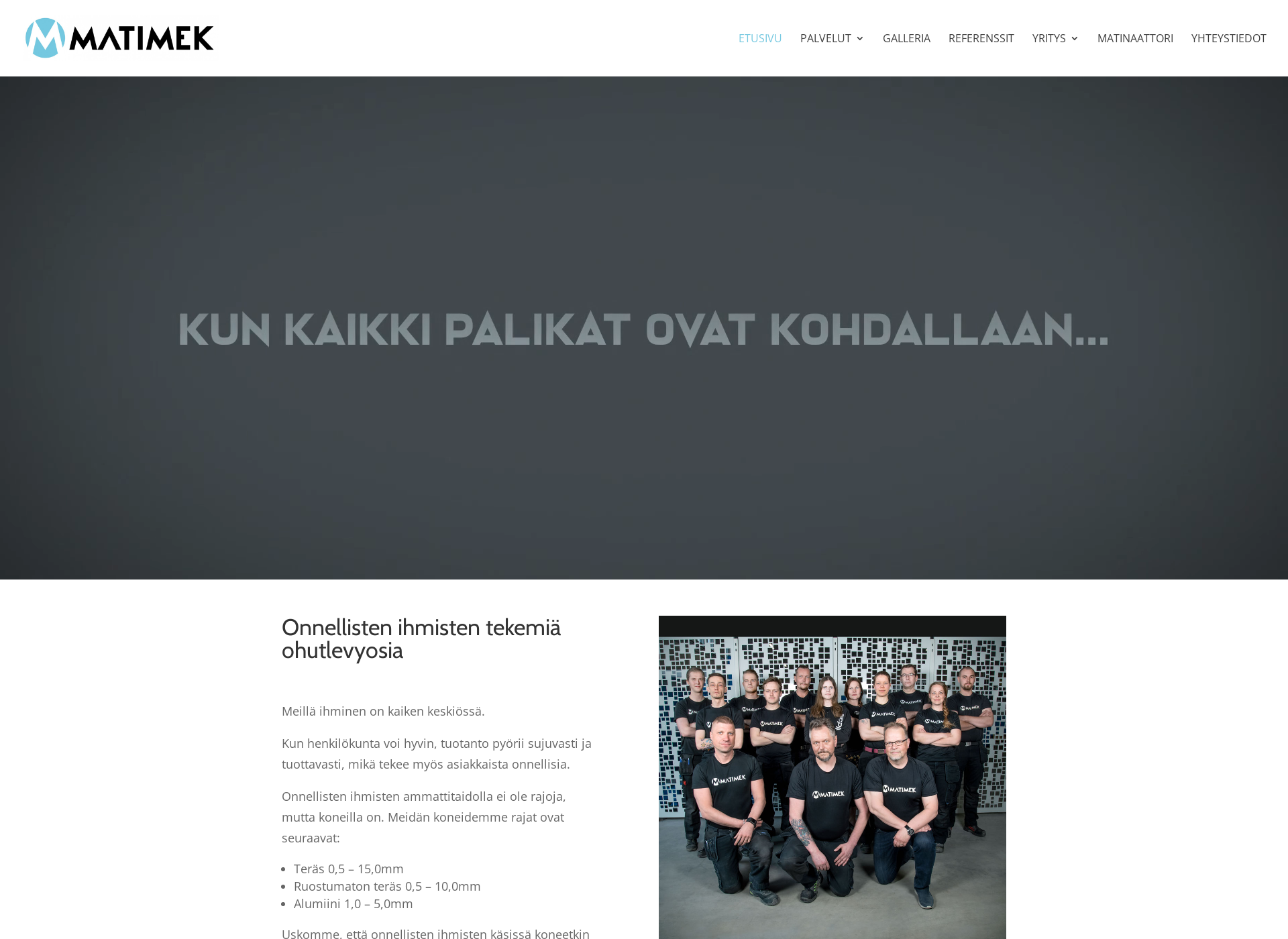 Screenshot for matimek.fi