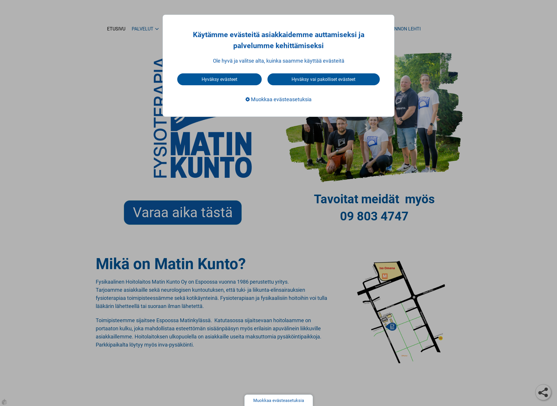 Screenshot for matinkunto.fi
