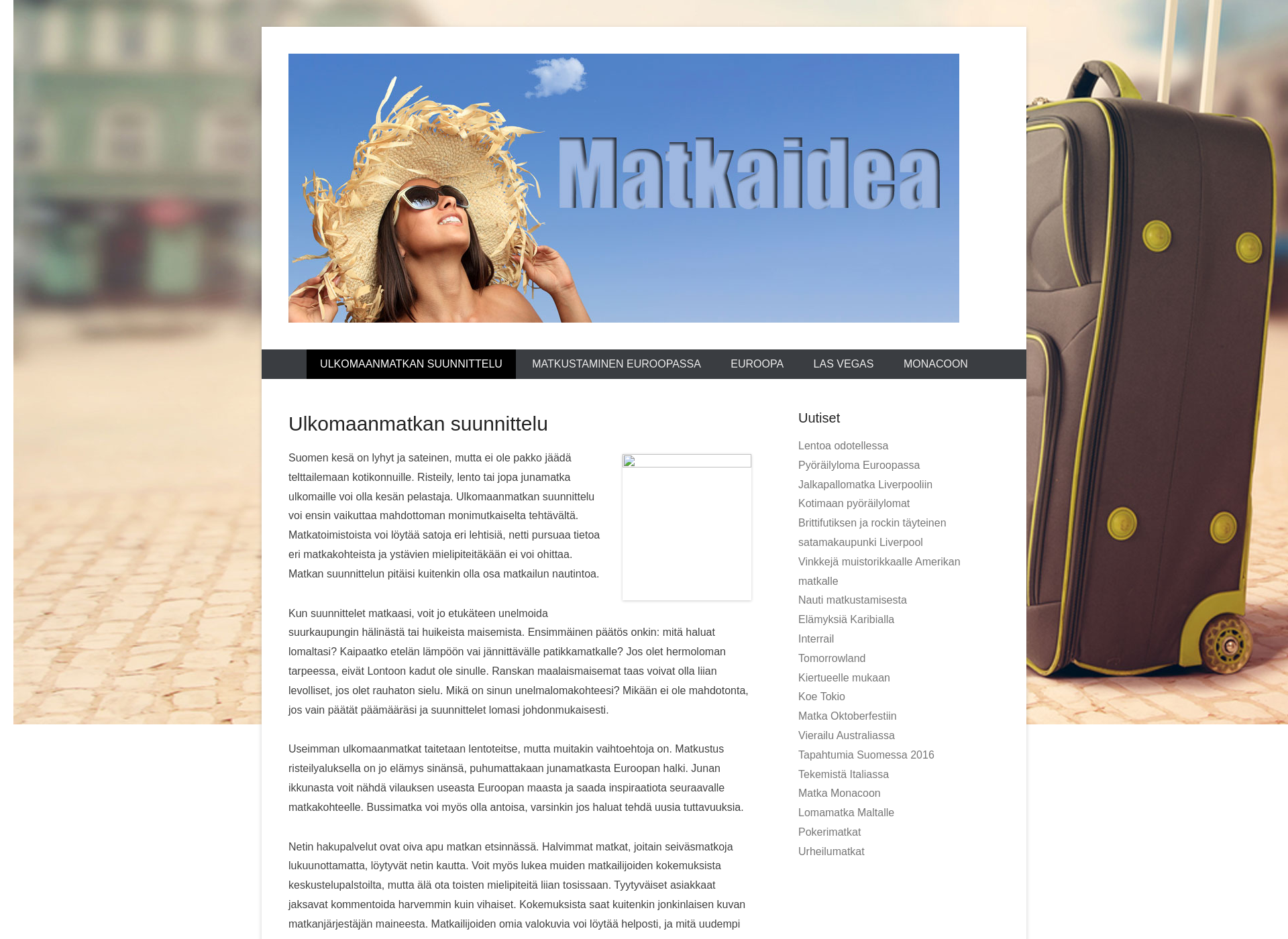 Screenshot for matkaidea.fi