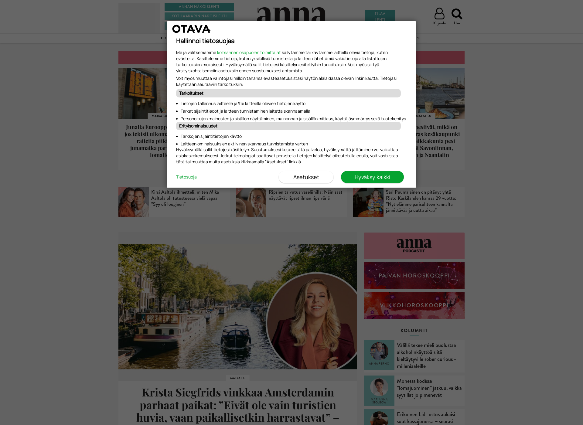 Screenshot for matkalaukku.fi