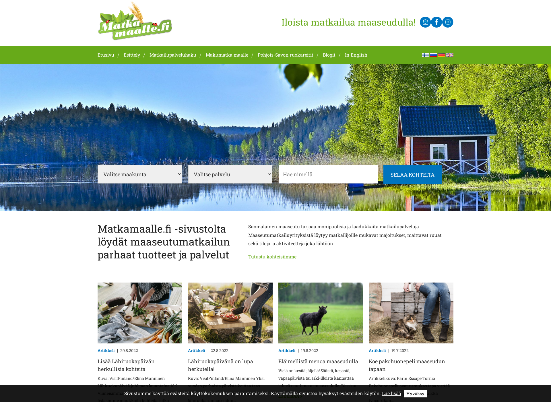 Screenshot for matkamaalle.fi