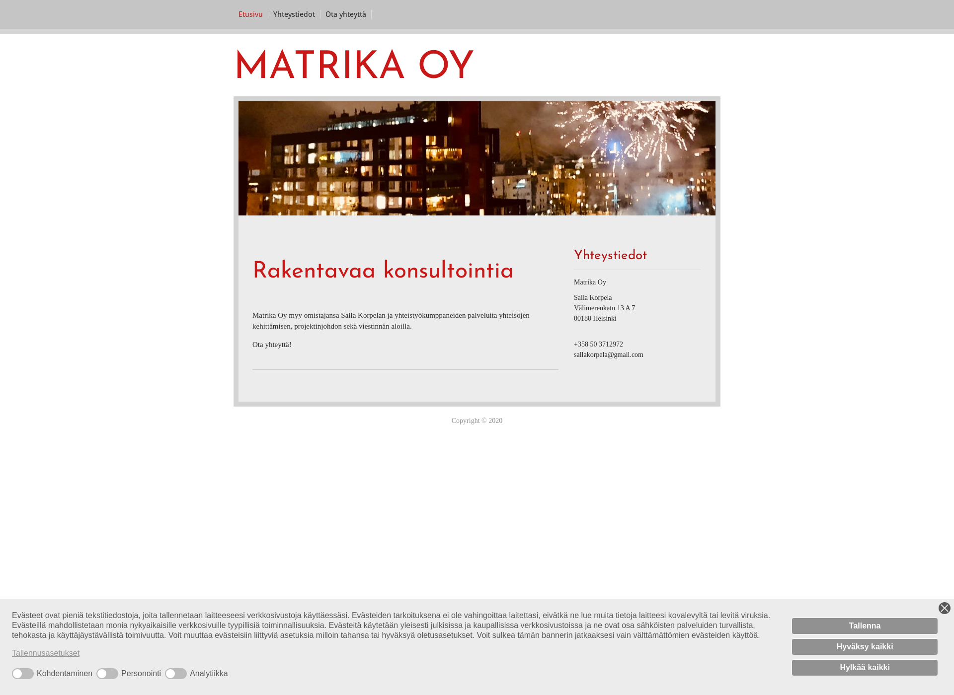 Skärmdump för matrika.fi