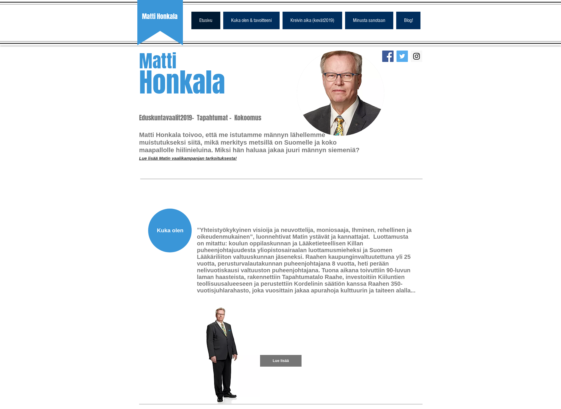 Skärmdump för mattihonkala.fi
